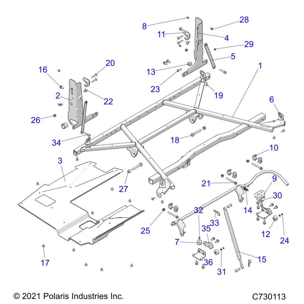 Foto diagrama Polaris que contem a peça 7556337