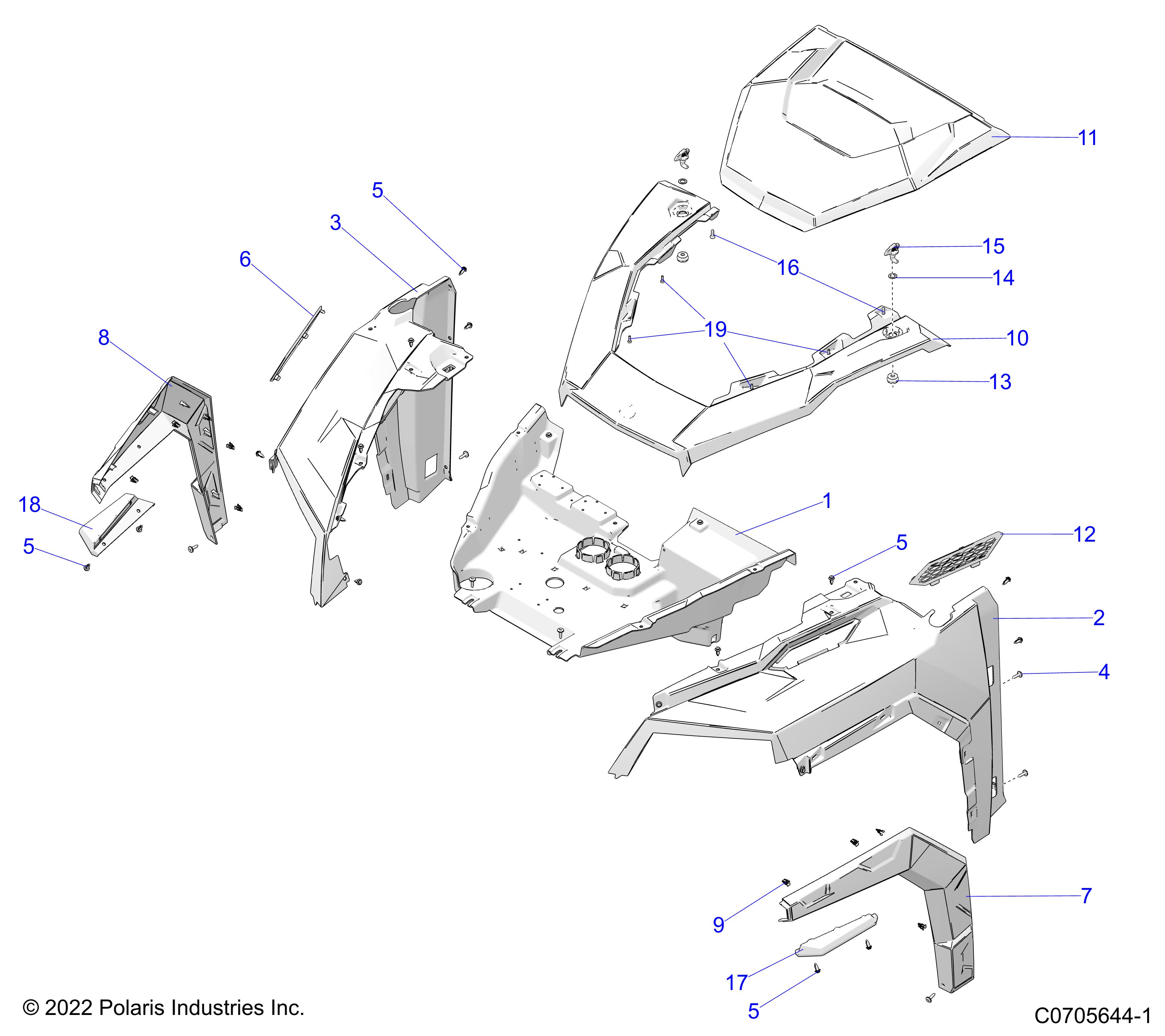 Part Number : 2636874-070 ASM-FNDR FLR FR CLIP TR BLK