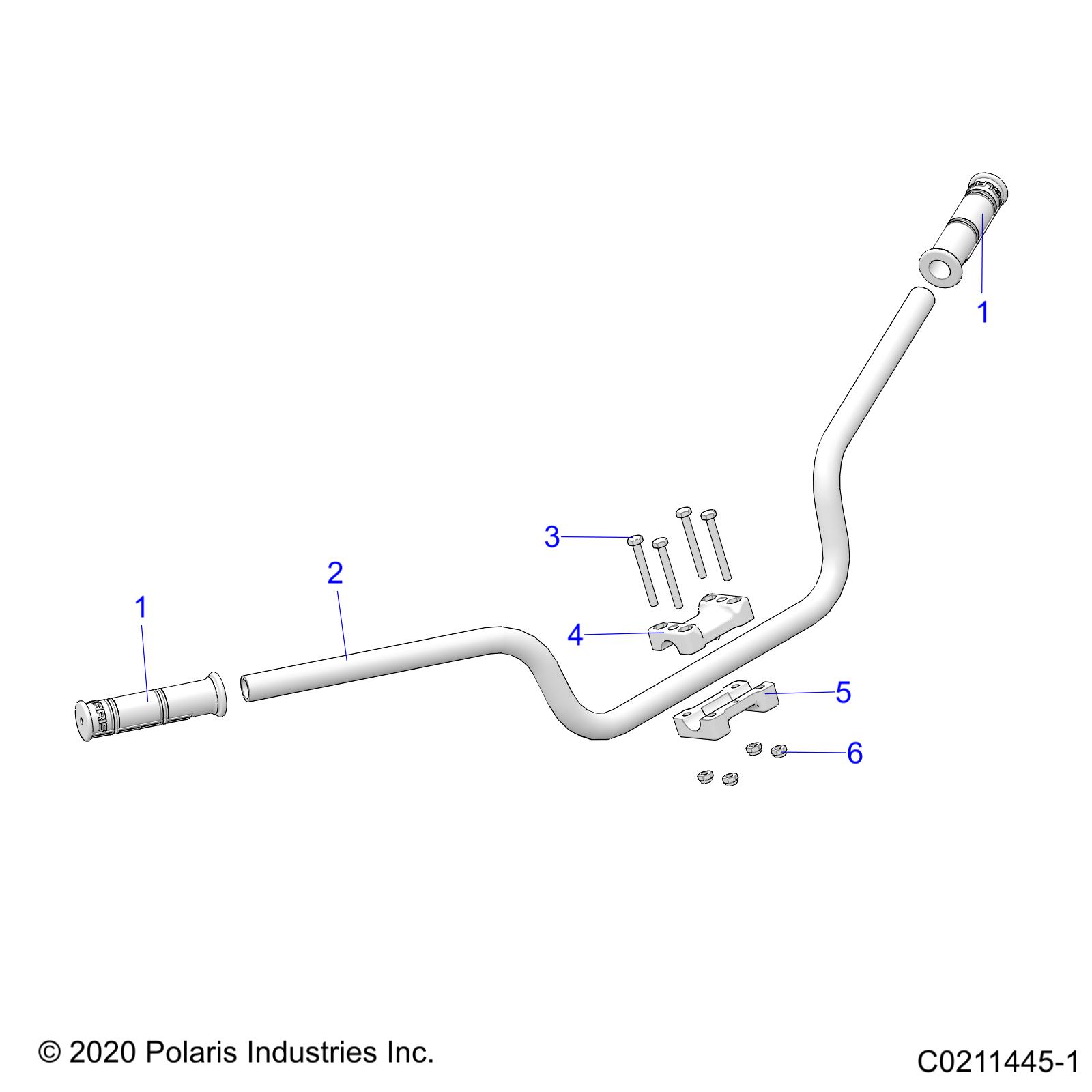 Part Number : 5342966-458 TUBE-HANDLEBAR ATV SINGLES MBL