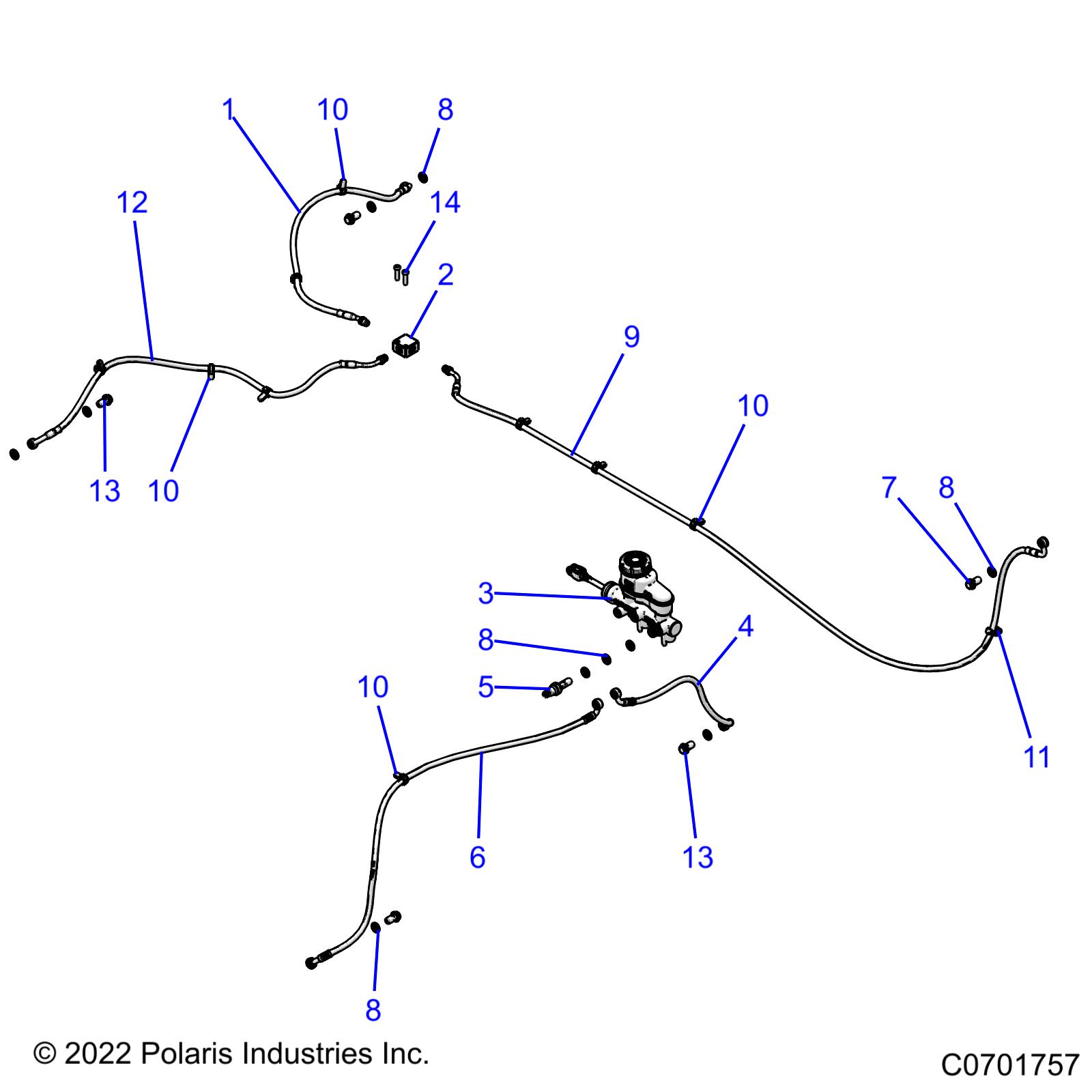 Foto diagrama Polaris que contem a peça 2204118