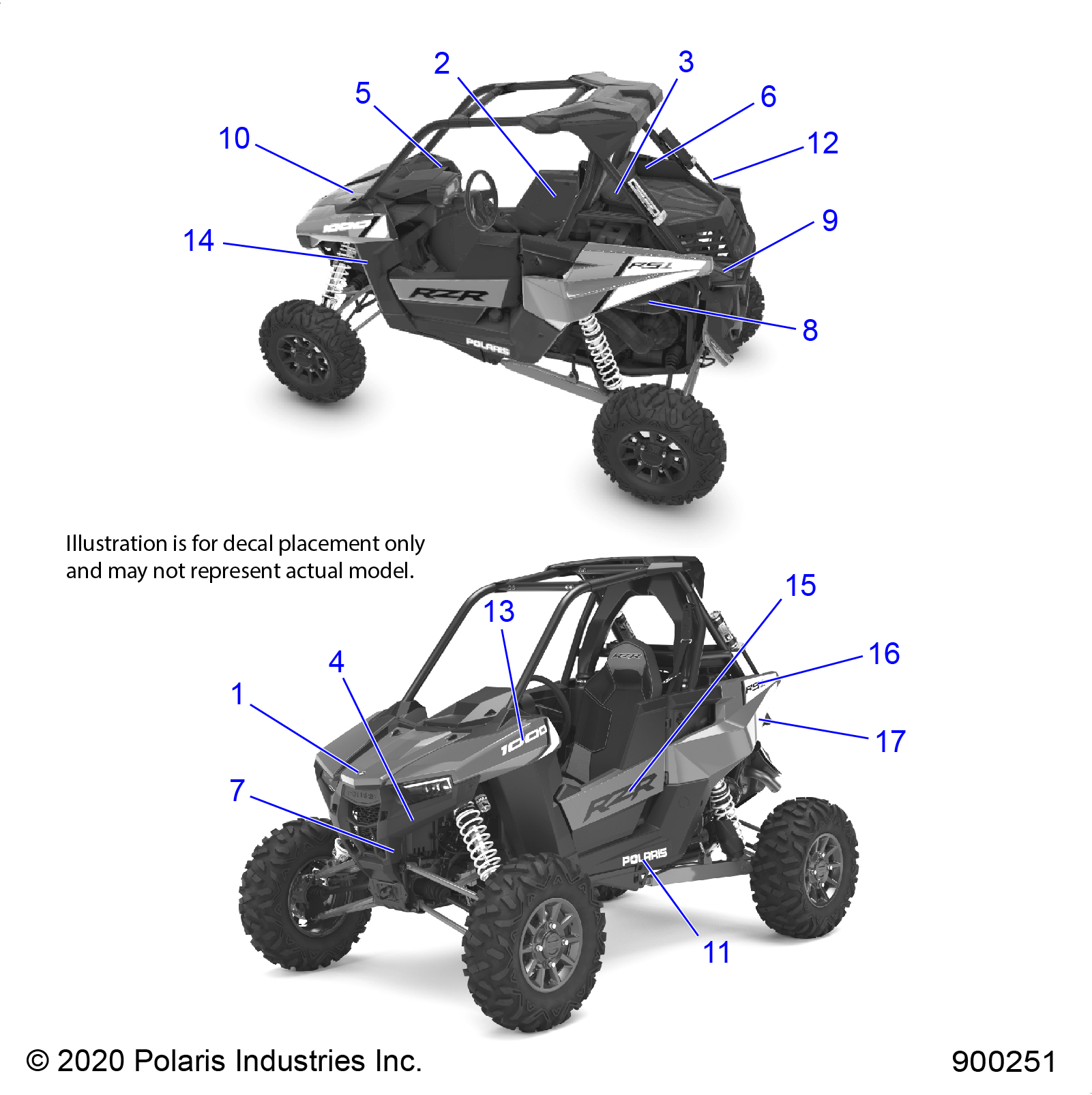 Foto diagrama Polaris que contem a peça 7186519