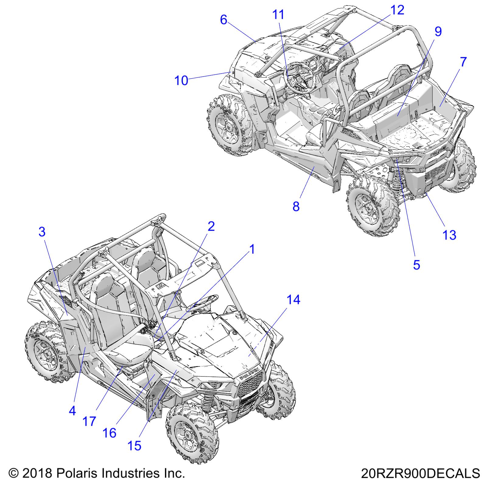 Foto diagrama Polaris que contem a peça 7192924