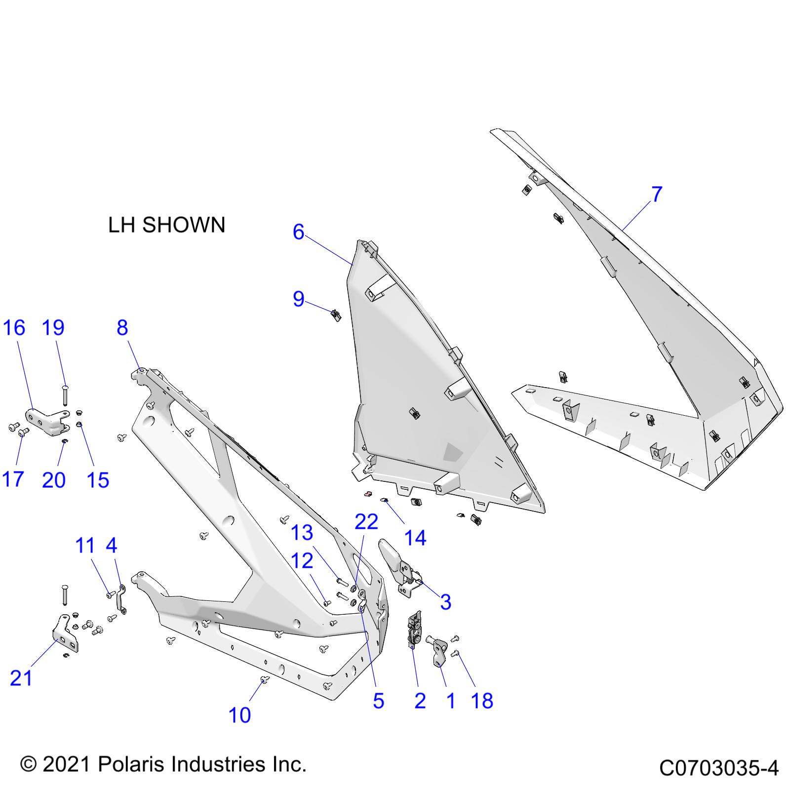 Foto diagrama Polaris que contem a peça 5455189-070