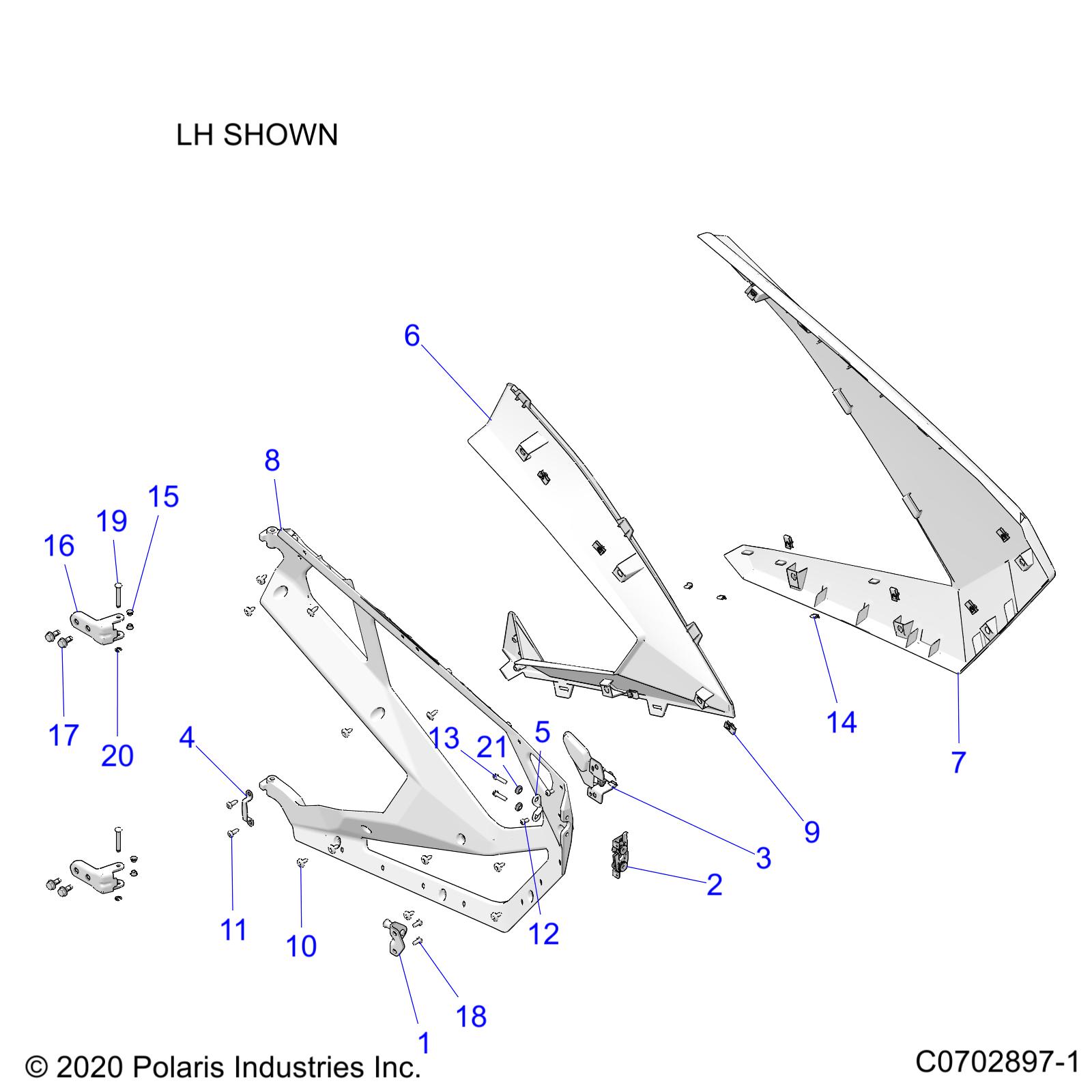 Foto diagrama Polaris que contem a peça 5417120