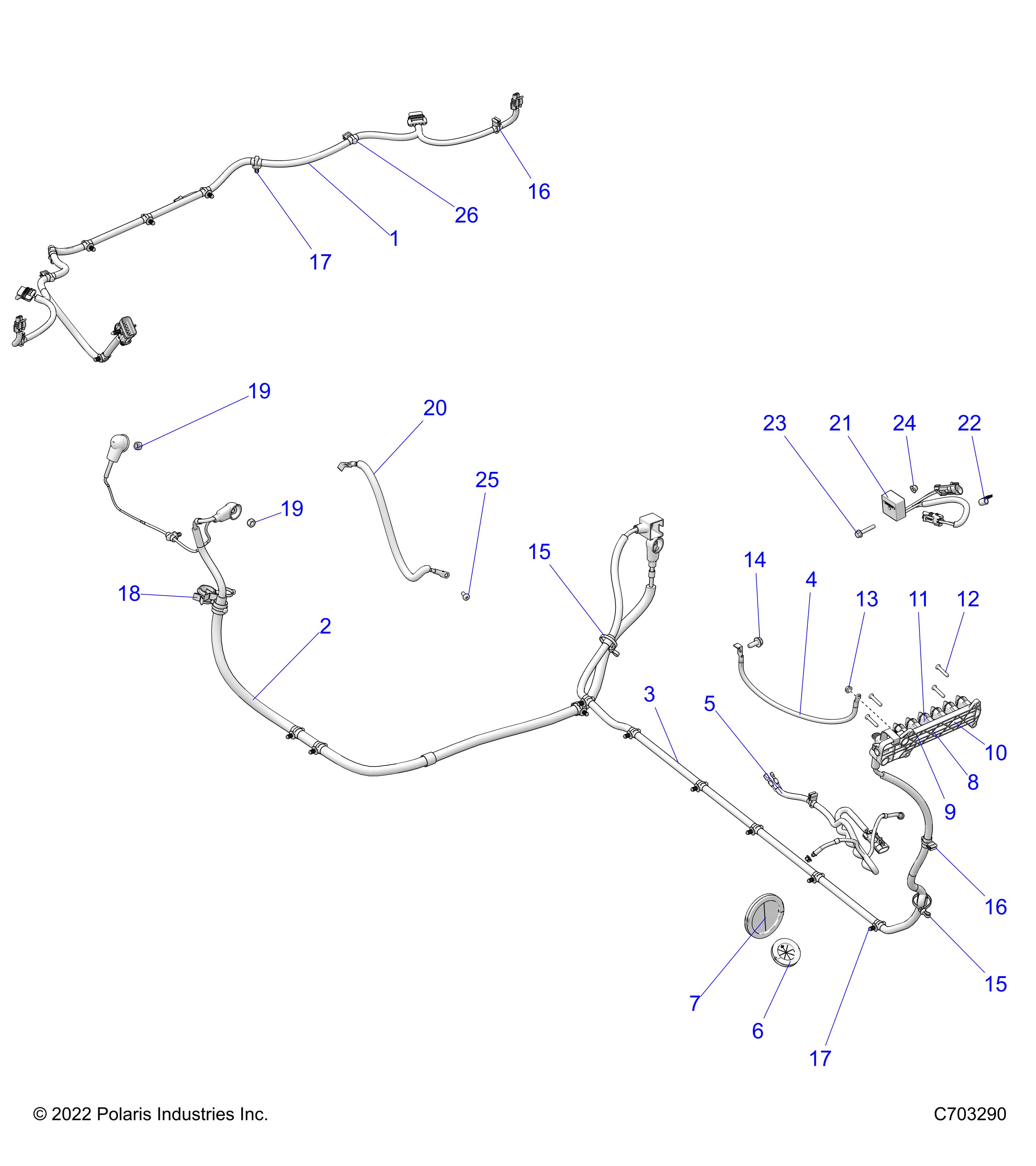 Foto diagrama Polaris que contem a peça 4081125