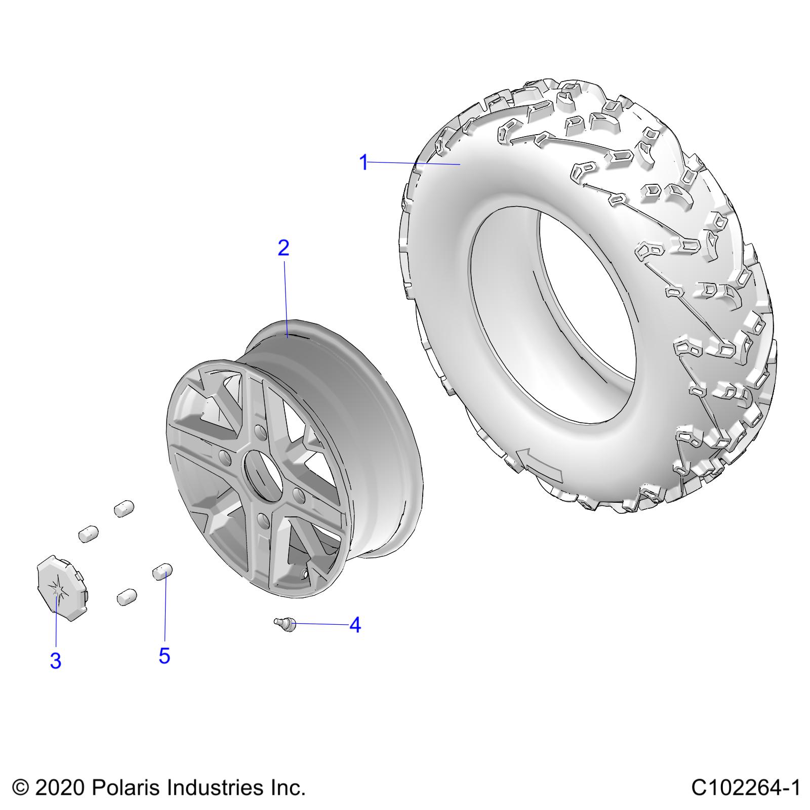 Part Number : 1522529-458 FRONT WHEEL 14 X 5IN  MATTE BL