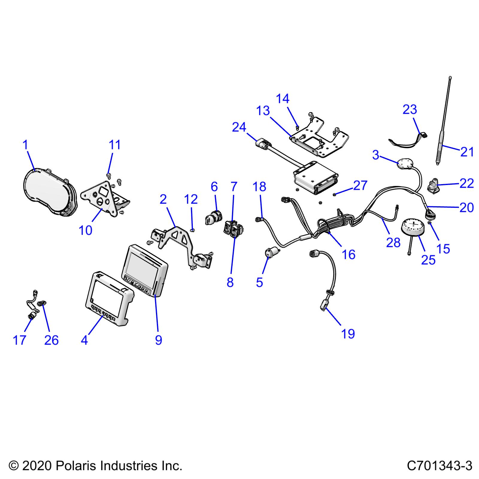 Foto diagrama Polaris que contem a peça 5266963-458