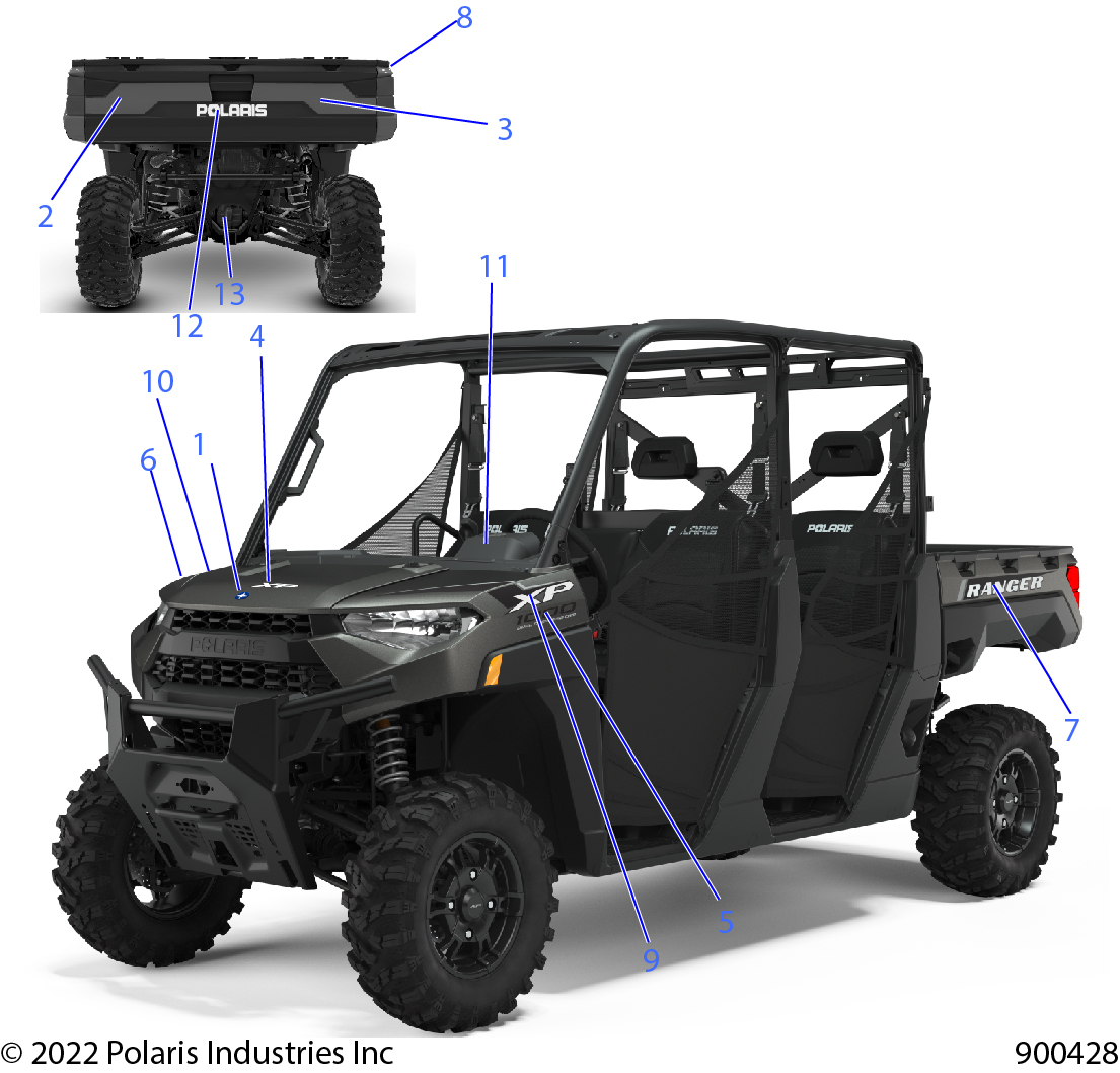 Foto diagrama Polaris que contem a peça 7197097