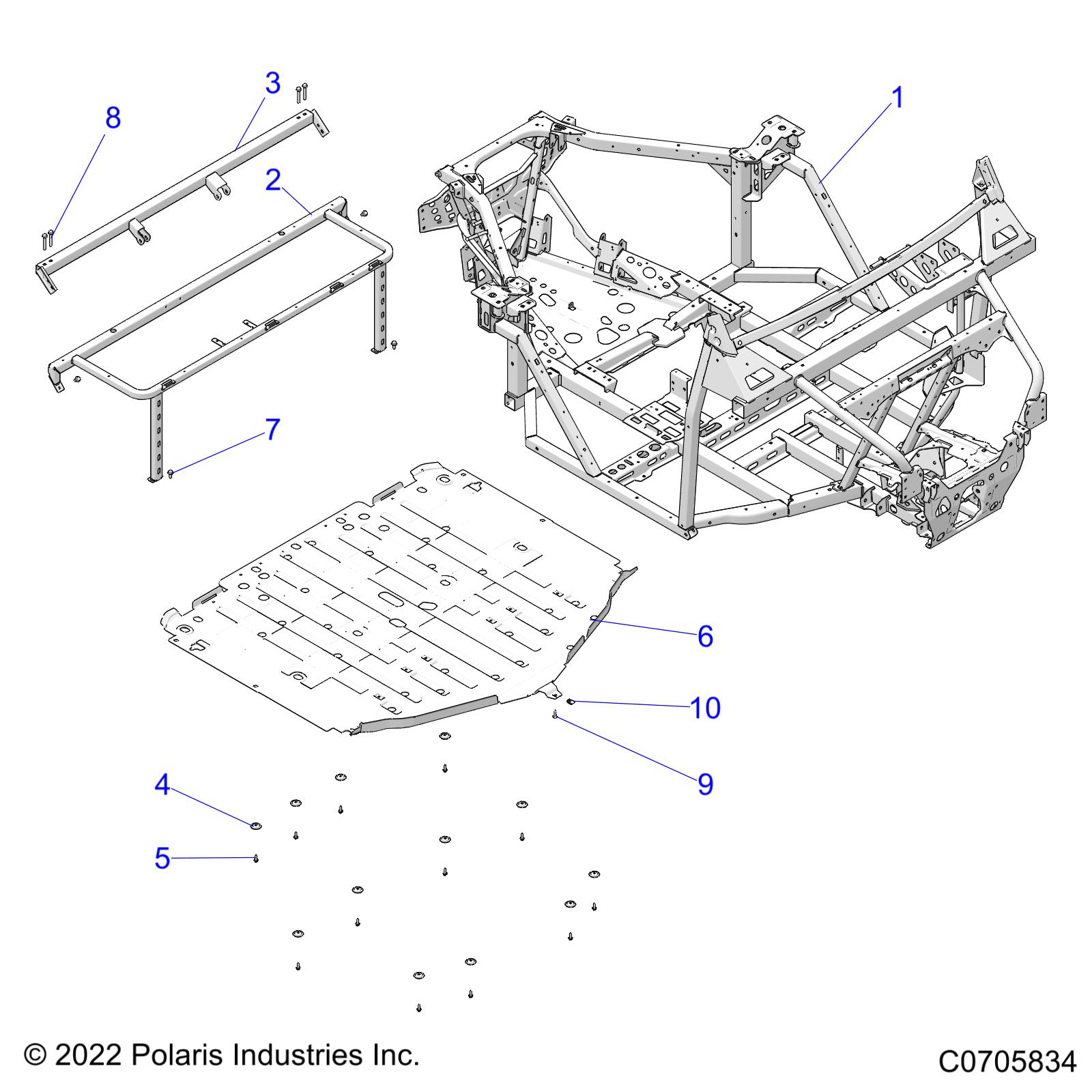 Foto diagrama Polaris que contem a peça 1024657-458