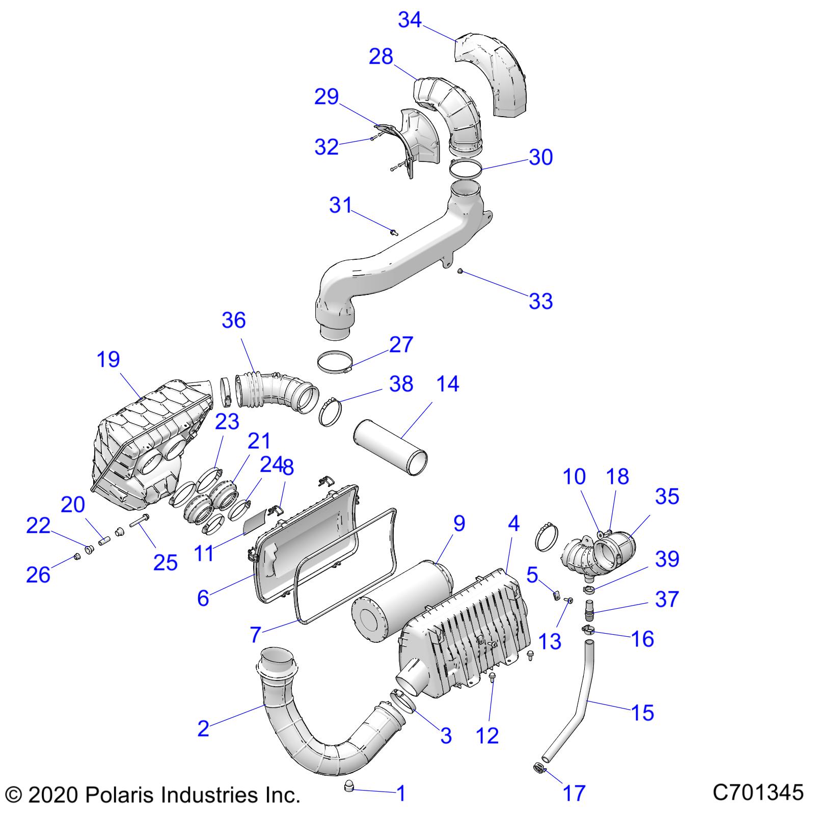 Foto diagrama Polaris que contem a peça 1240749