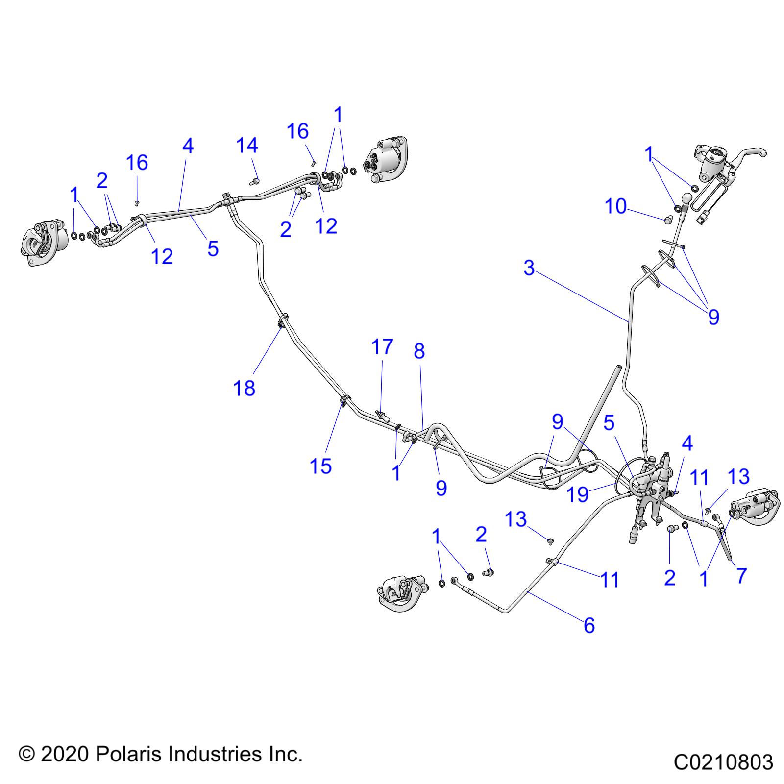 Foto diagrama Polaris que contem a peça 7080653