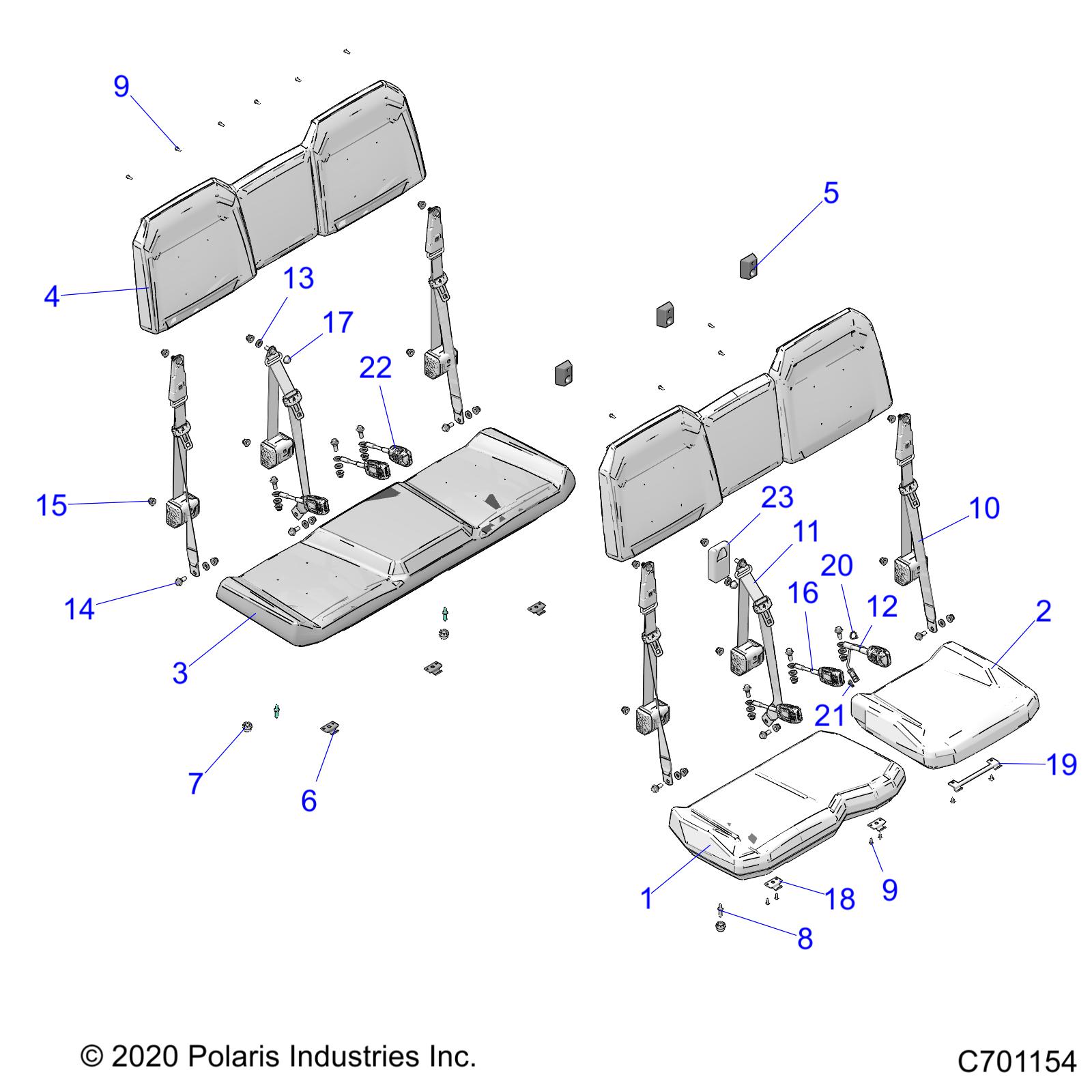 Foto diagrama Polaris que contem a peça 5416530