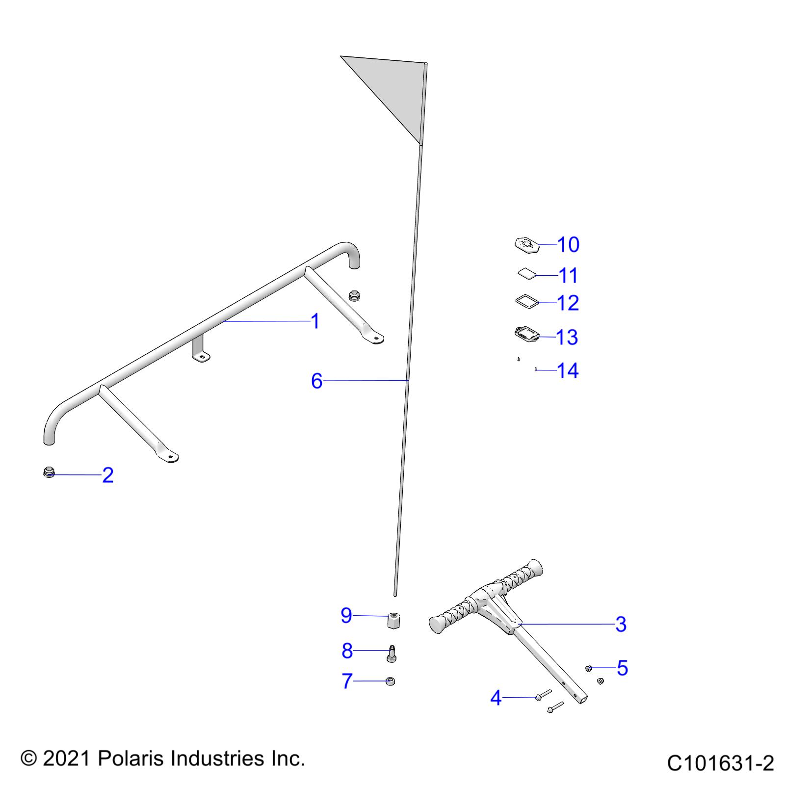 Foto diagrama Polaris que contem a peça 7547274