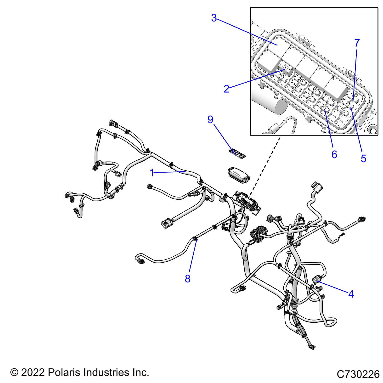 Part Number : 2413741 HARNESS-CHASSIS 570 ADC INT L