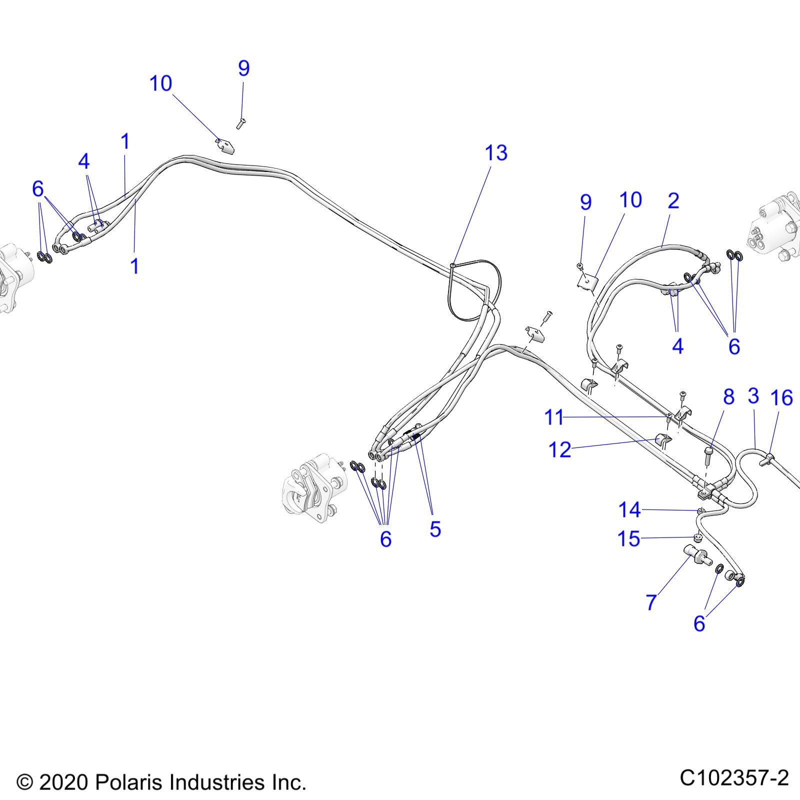 Foto diagrama Polaris que contem a peça 7542105