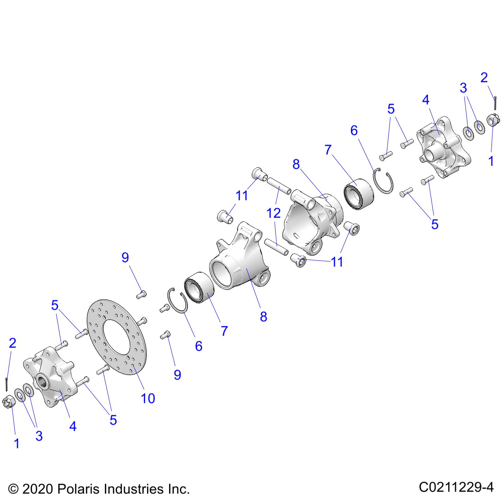 Foto diagrama Polaris que contem a peça 5248250