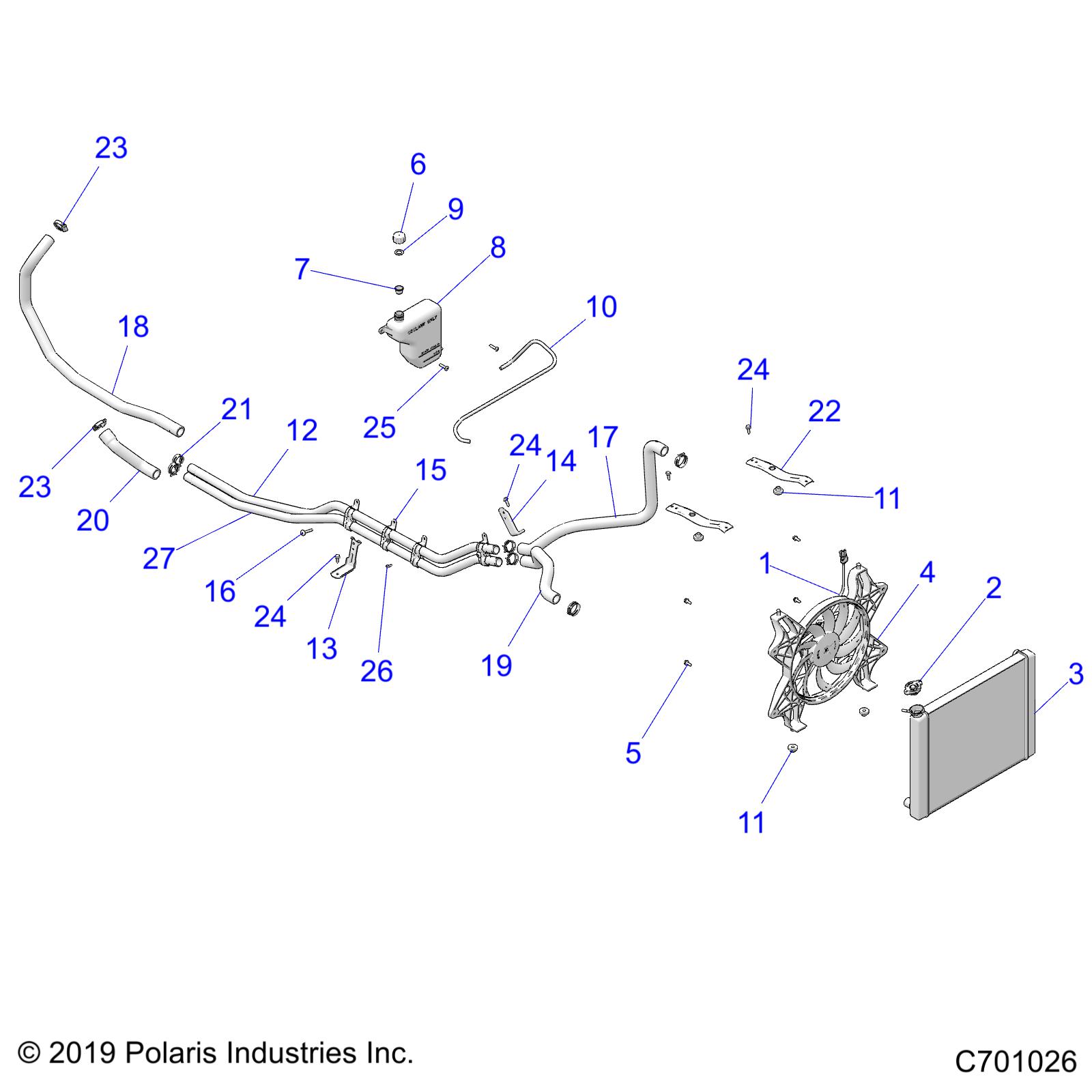 Foto diagrama Polaris que contem a peça 1241050
