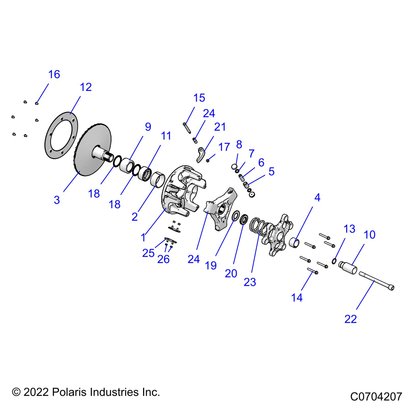 Foto diagrama Polaris que contem a peça 3515181