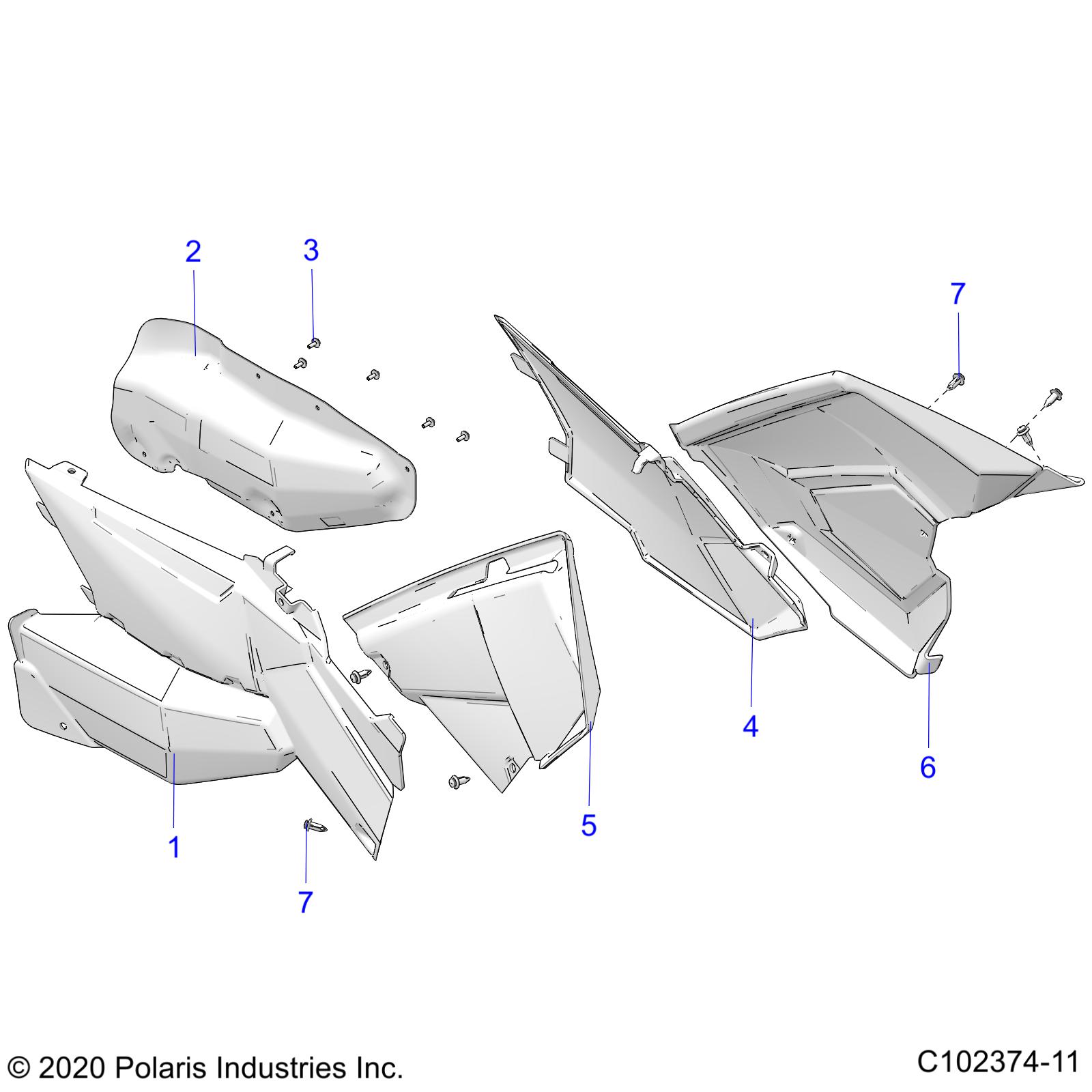 Foto diagrama Polaris que contem a peça 5439321-070