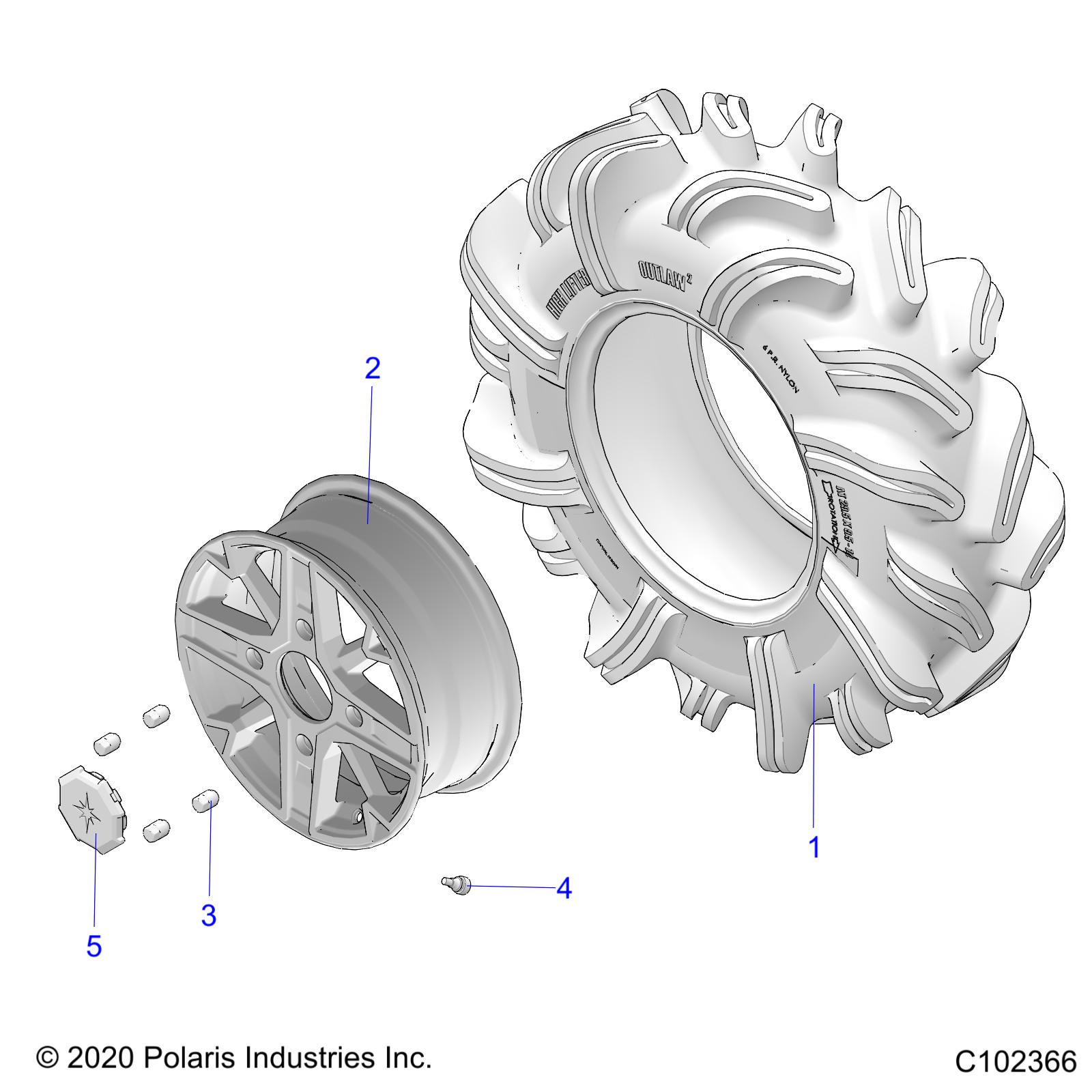 Part Number : 5417632 TIRE-HL OUTLAW II 30X9.50