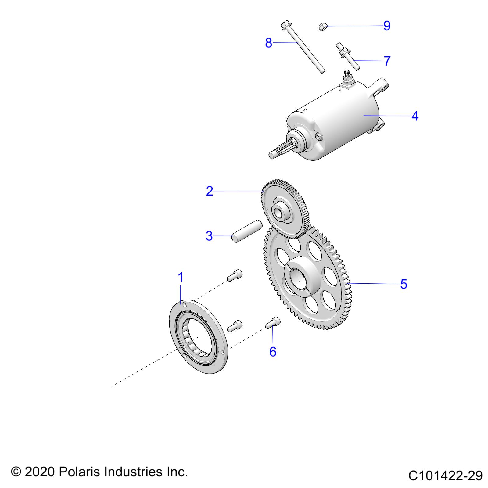 Foto diagrama Polaris que contem a peça 1205604