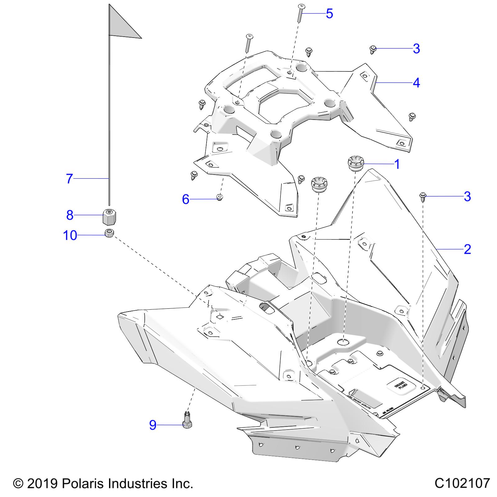 Foto diagrama Polaris que contem a peça 7519220