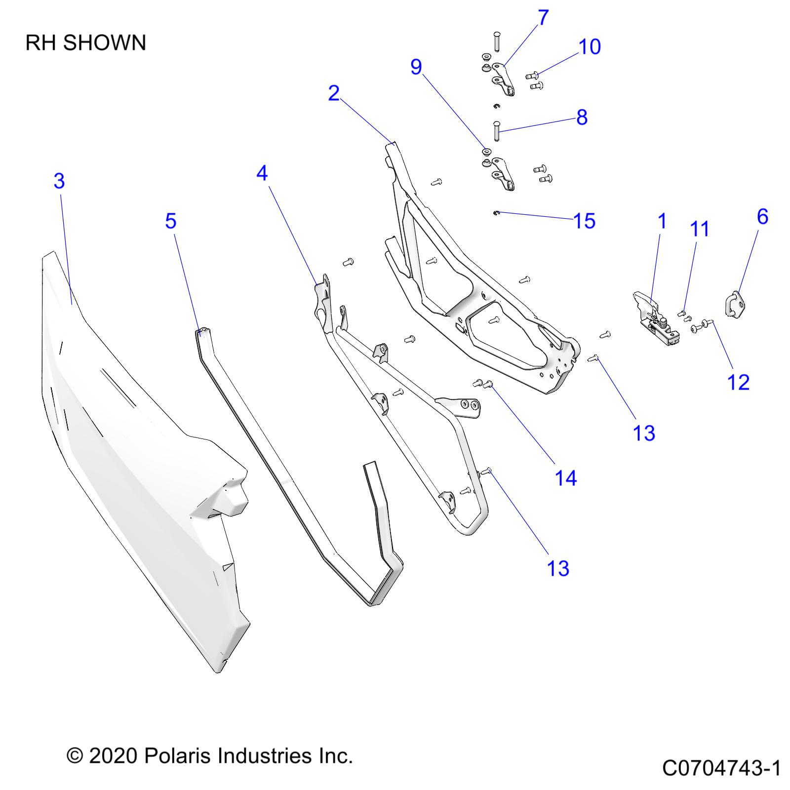 Foto diagrama Polaris que contem a peça 5457217-795