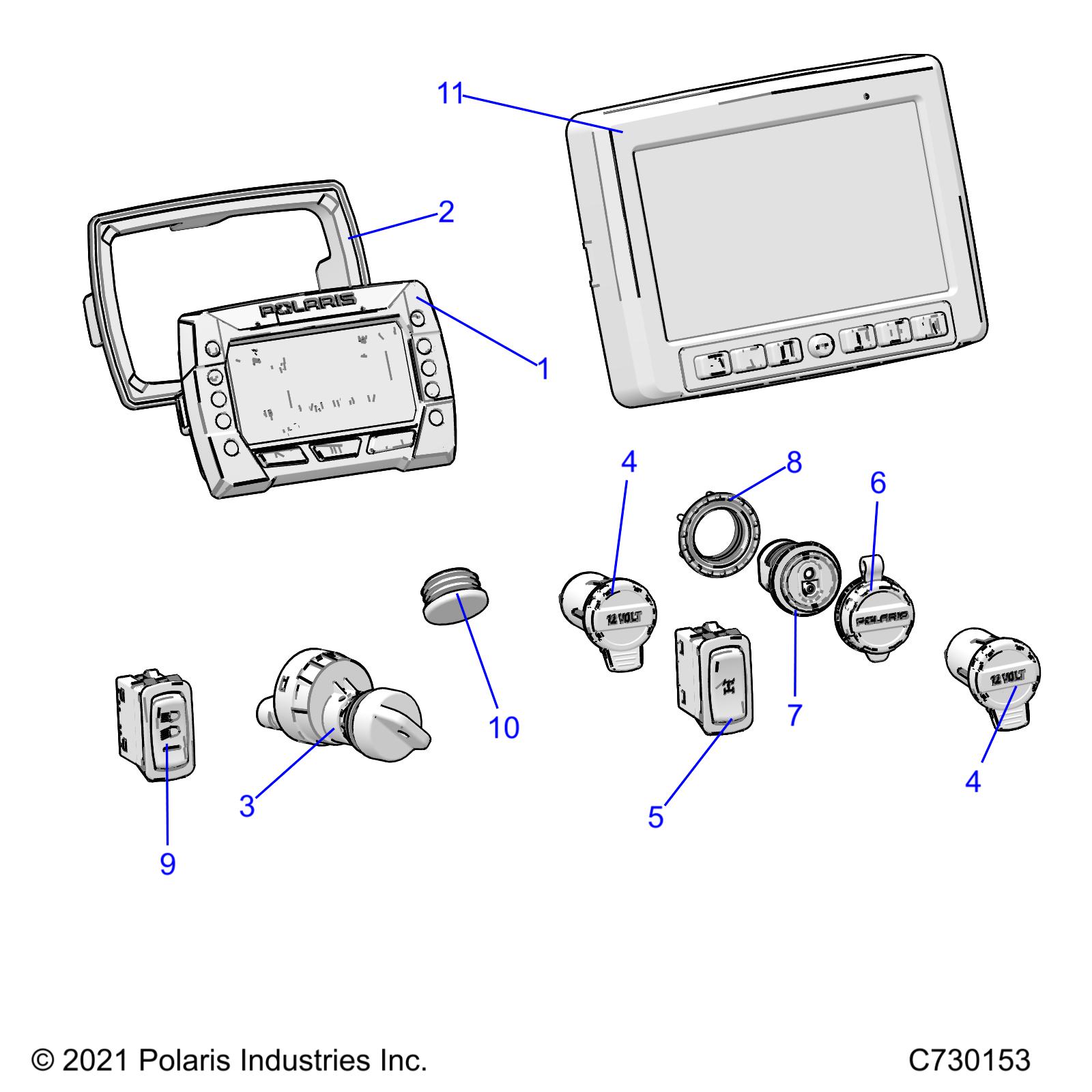 Foto diagrama Polaris que contem a peça 4018372