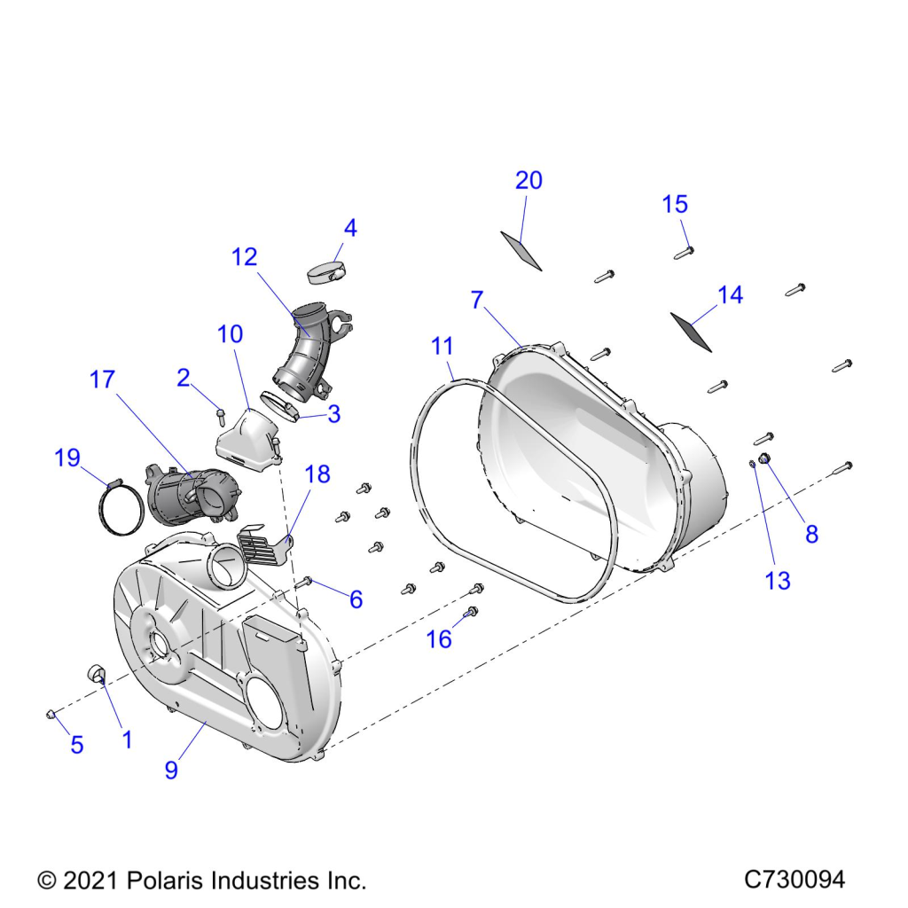 Part Number : 5438891 AIR INLET CLUTCH DUCT