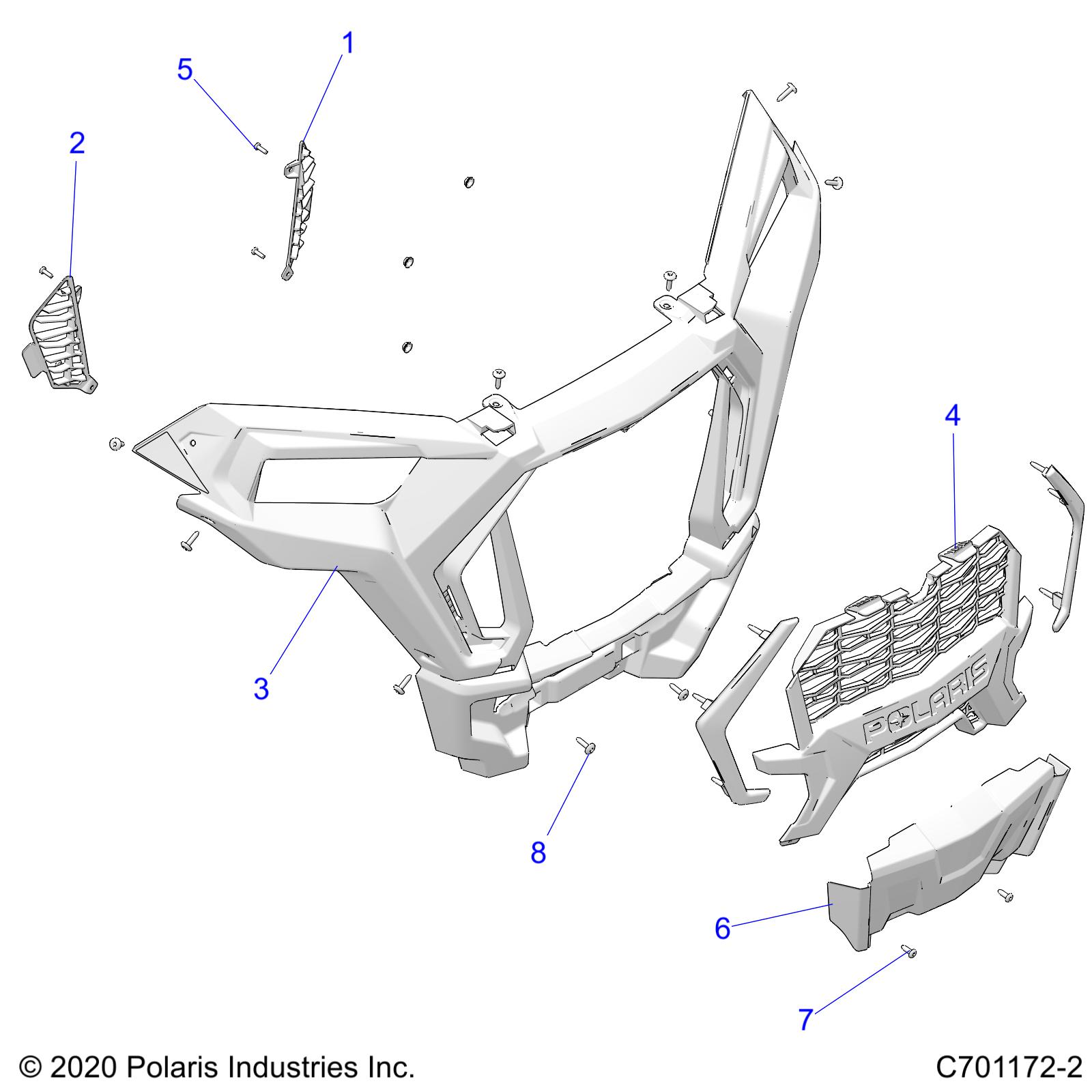 Foto diagrama Polaris que contem a peça 5454743-293