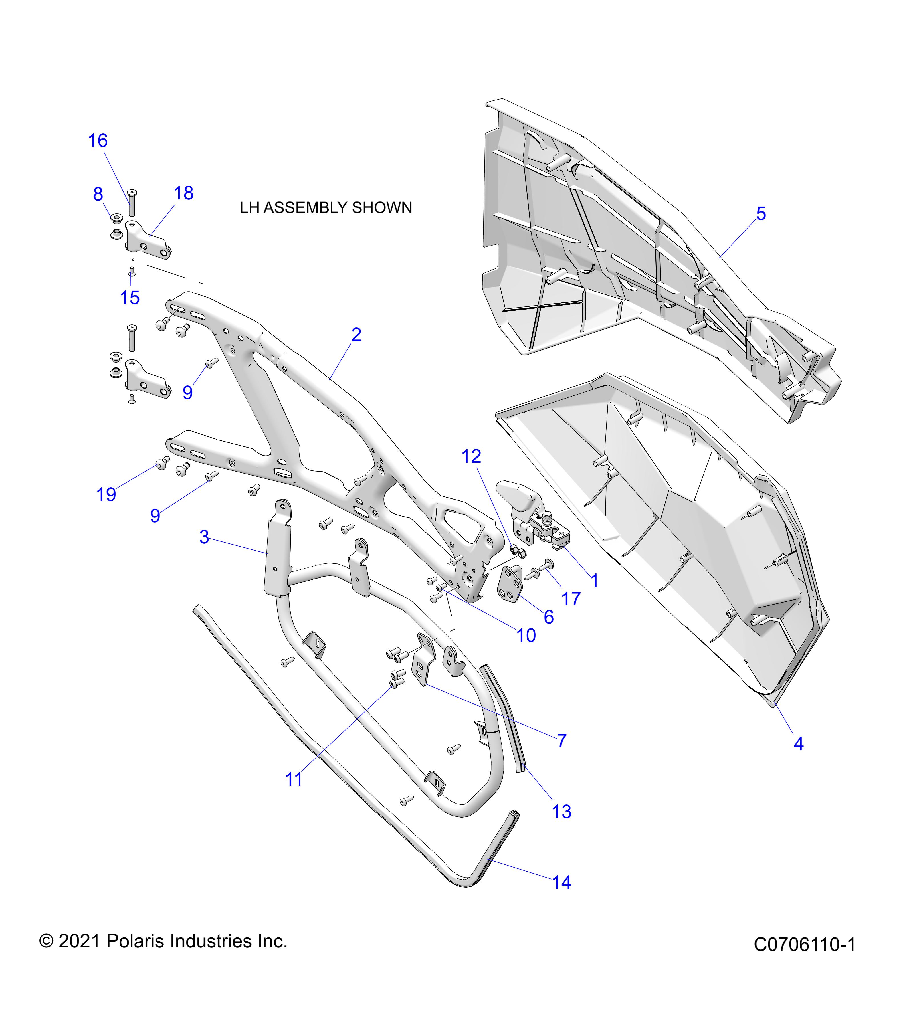 Foto diagrama Polaris que contem a peça 5450616