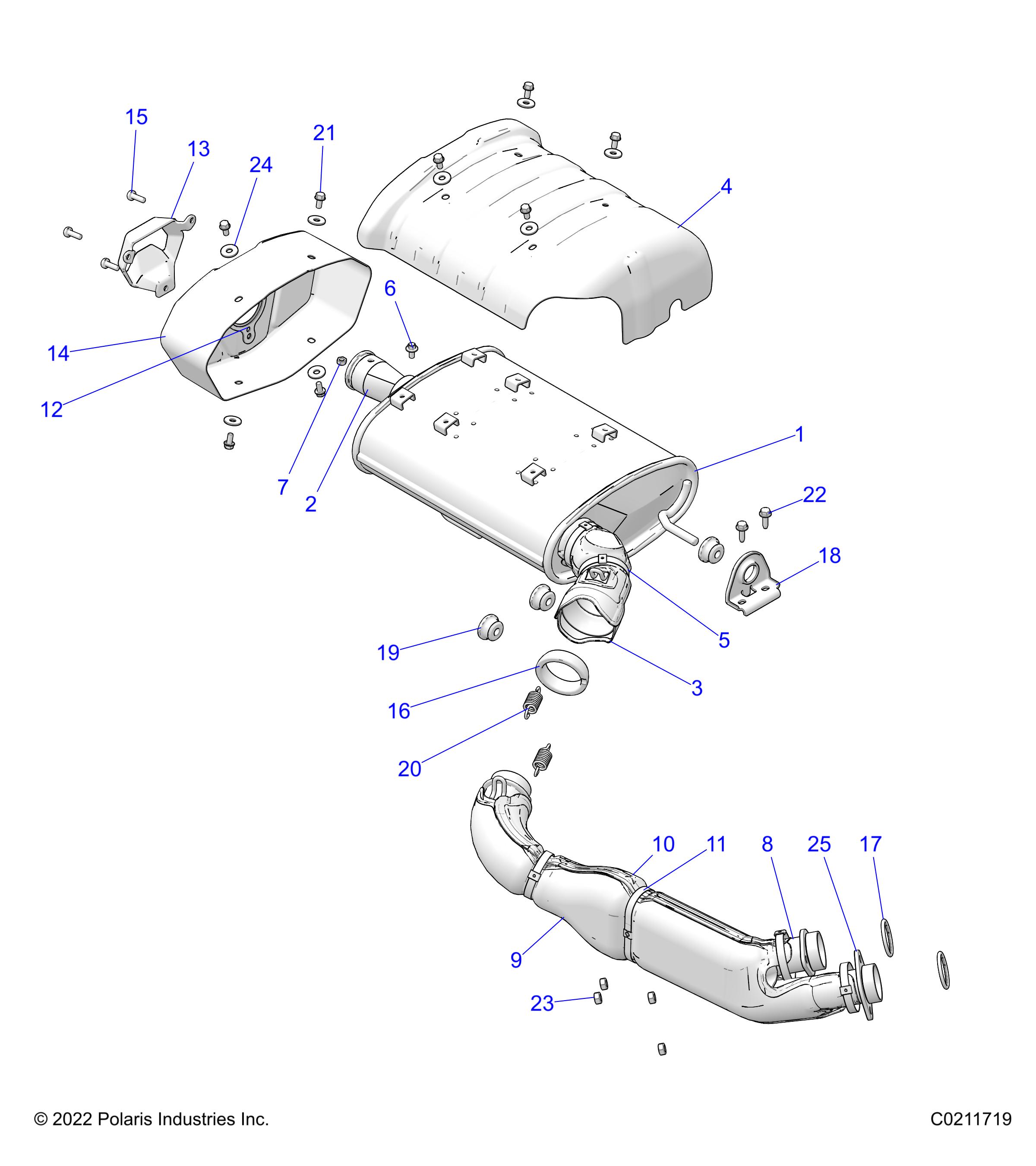 Part Number : 1263197 ASM-EXHAUST PIPE 1000