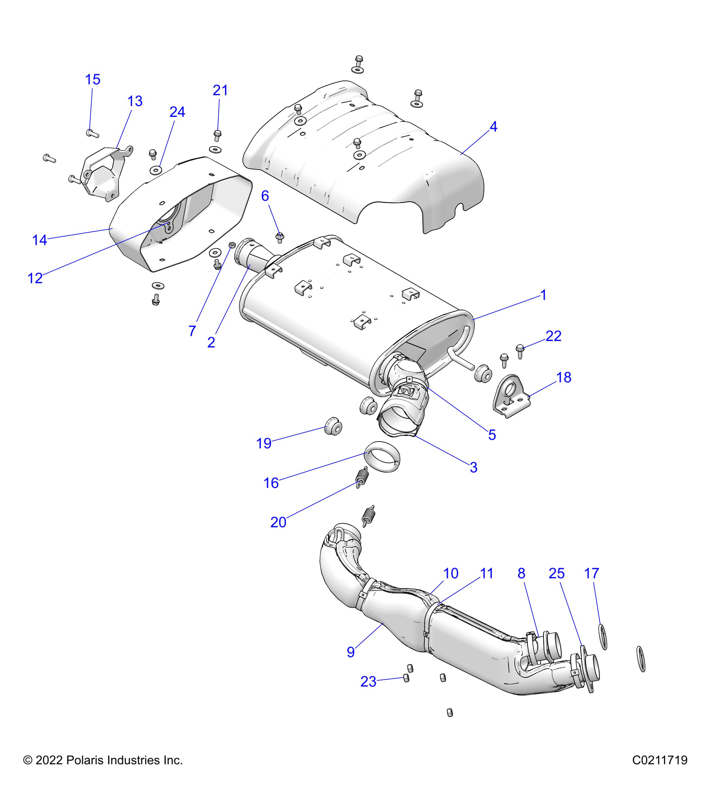 Part Number : 5267424-067 BRKT-EXHAUST FRONT BLK