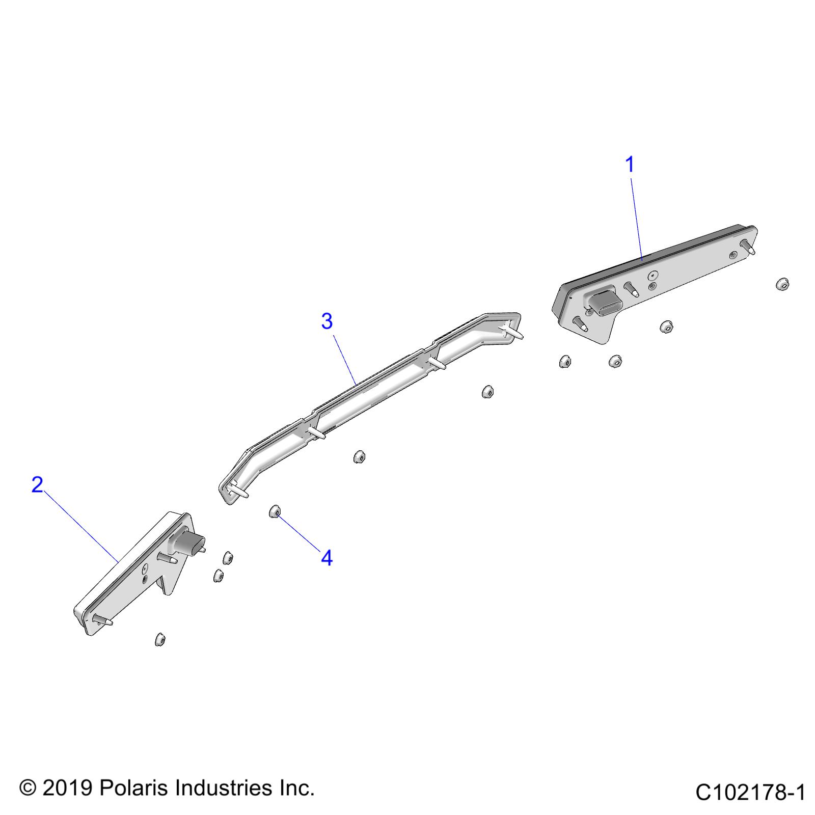 Part Number : 5453585-070 COVER-CENTER BLKOUT BLK