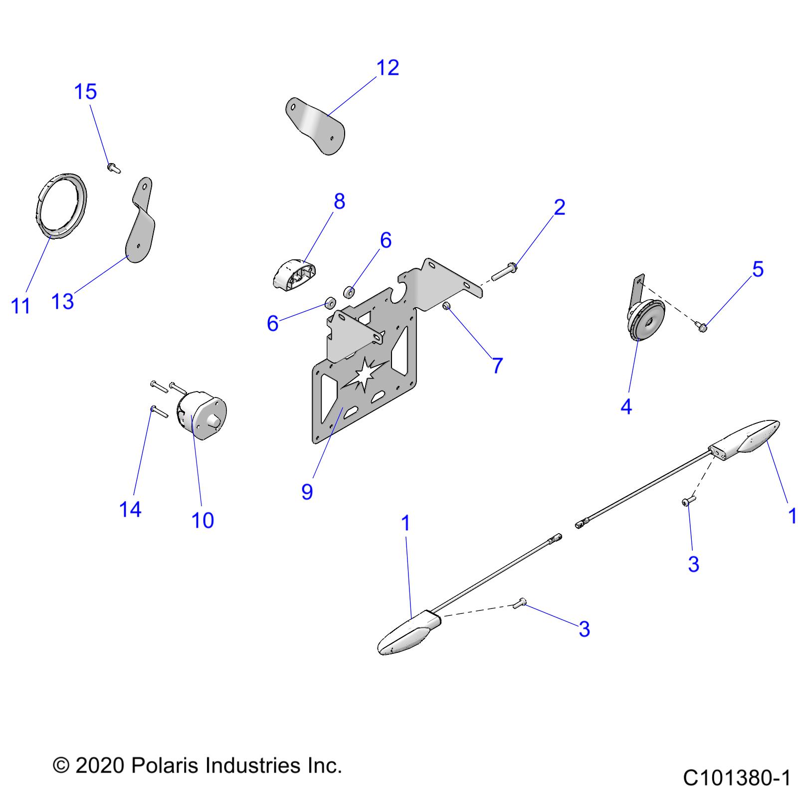 Foto diagrama Polaris que contem a peça 5260664-458