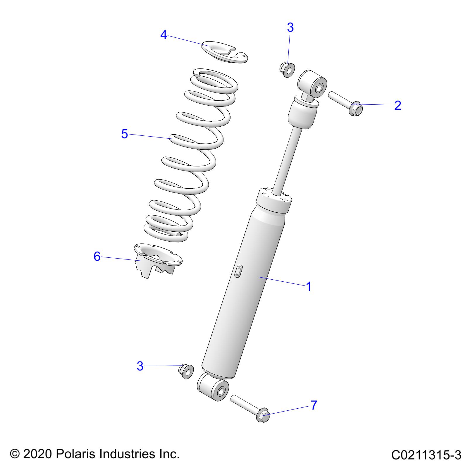 Foto diagrama Polaris que contem a peça 7044765-458