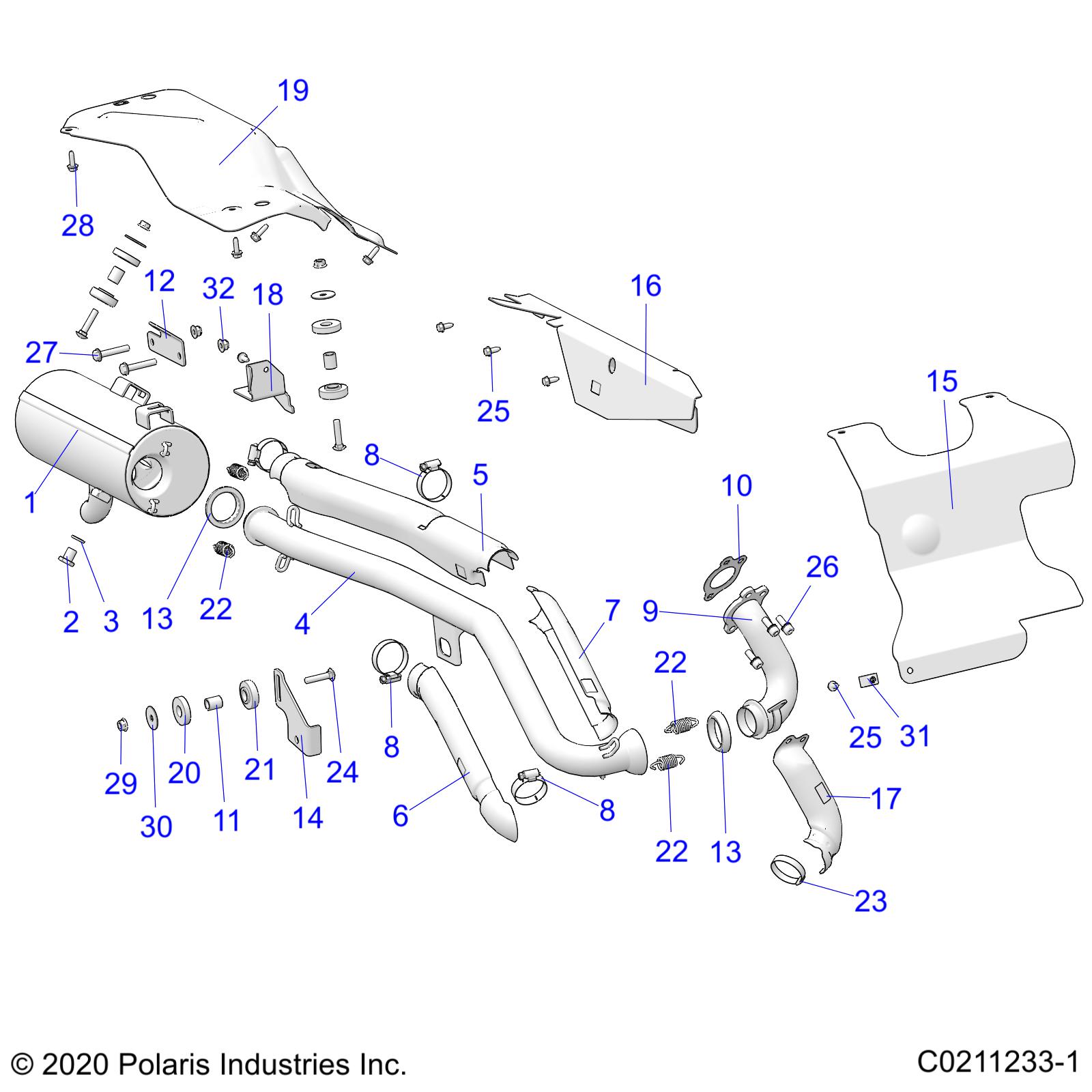 Foto diagrama Polaris que contem a peça 5241663
