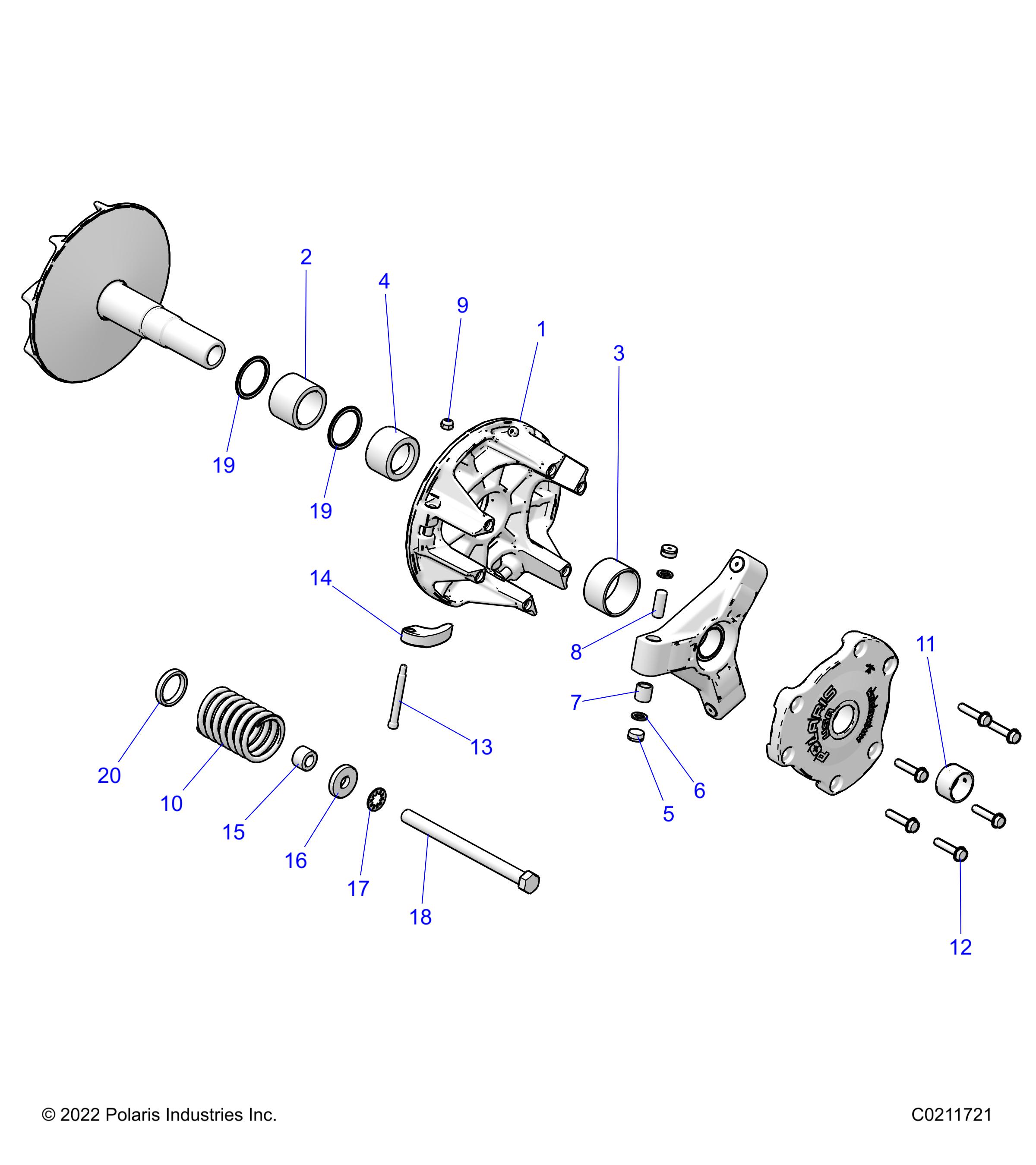 Part Number : 1323378 BASIC DRIVE CLUTCH ASSEMBLY