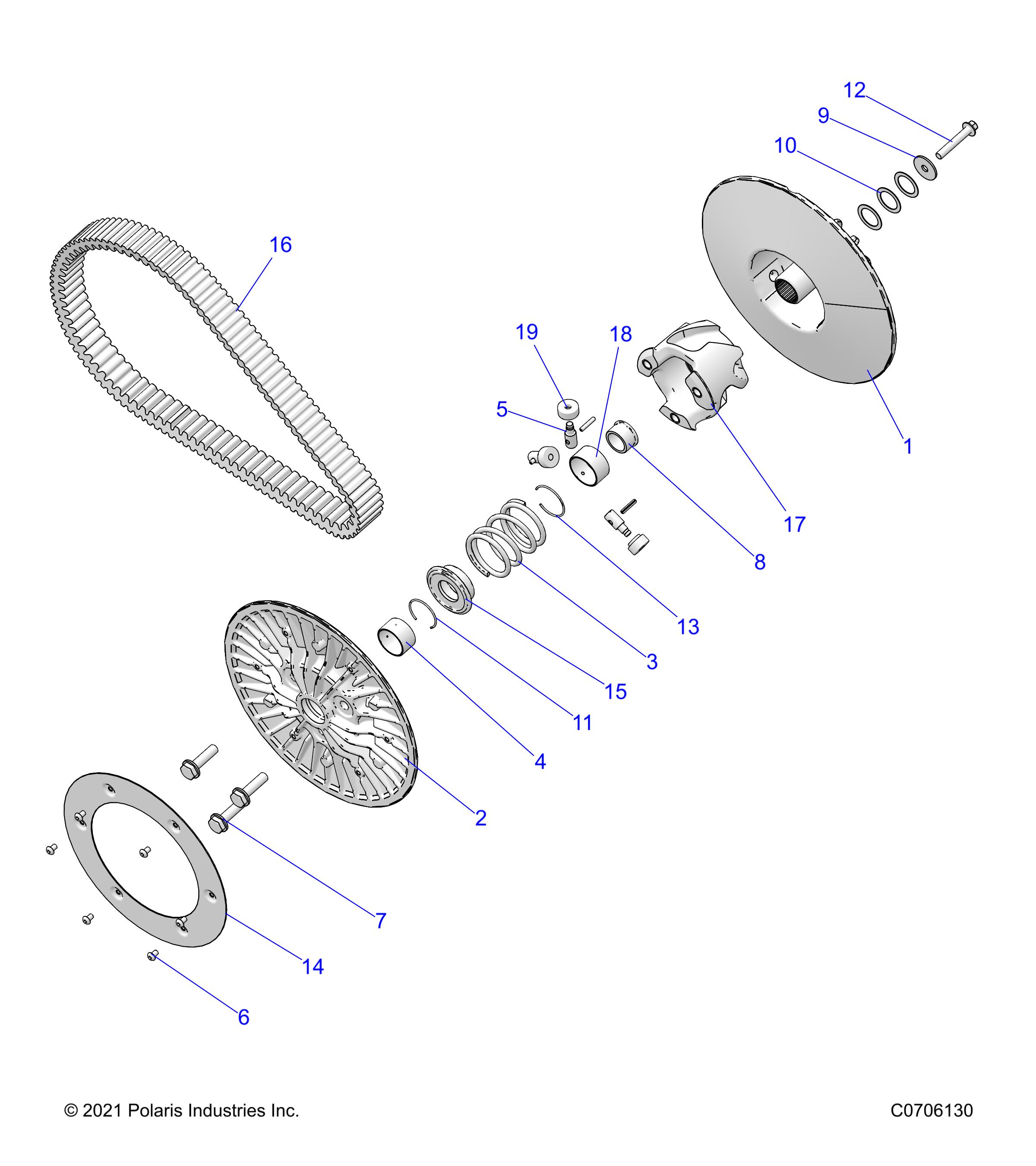 Foto diagrama Polaris que contem a peça 7045524