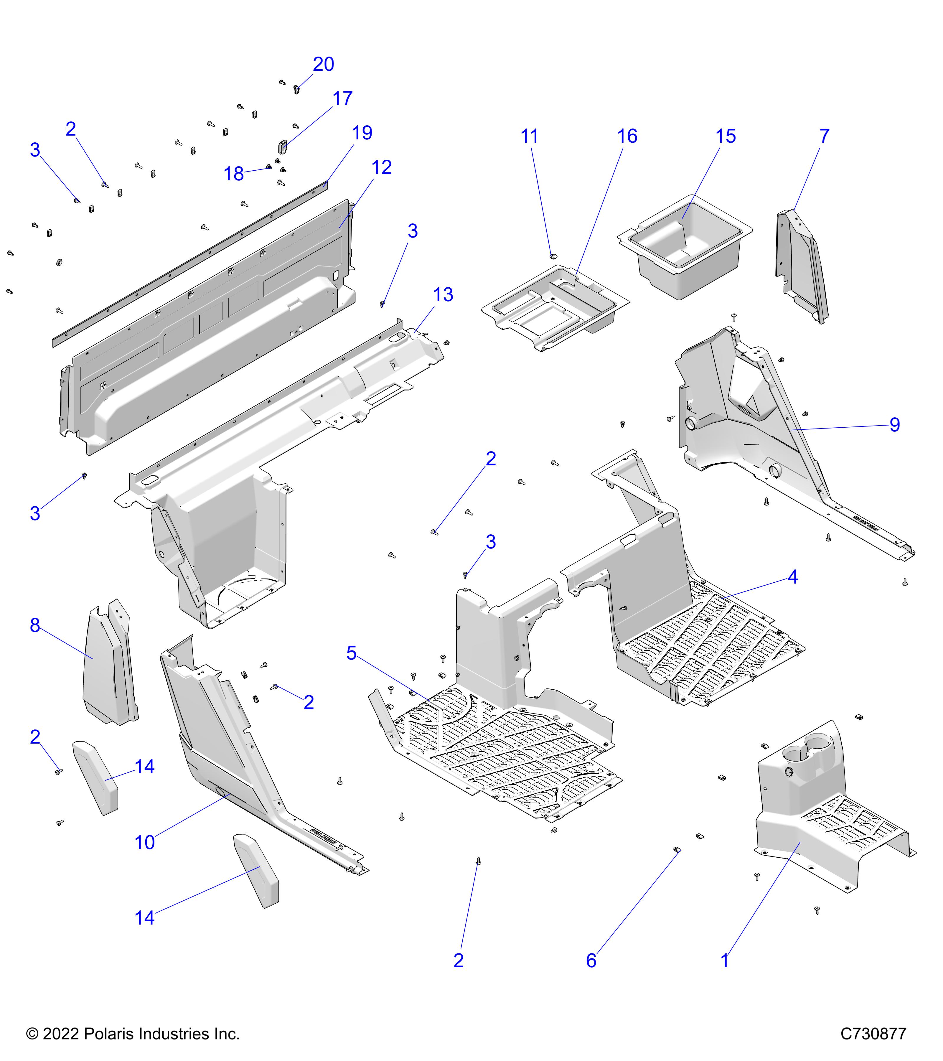 Foto diagrama Polaris que contem a peça 5273784-458