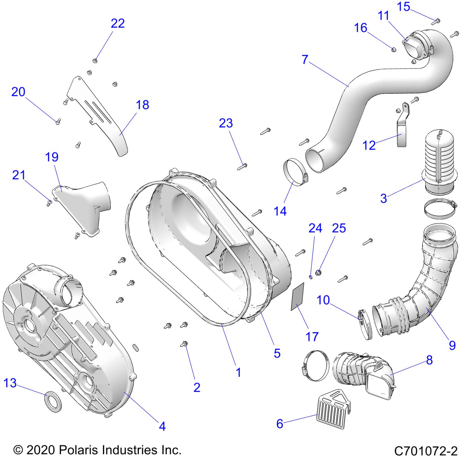 Foto diagrama Polaris que contem a peça 7082088