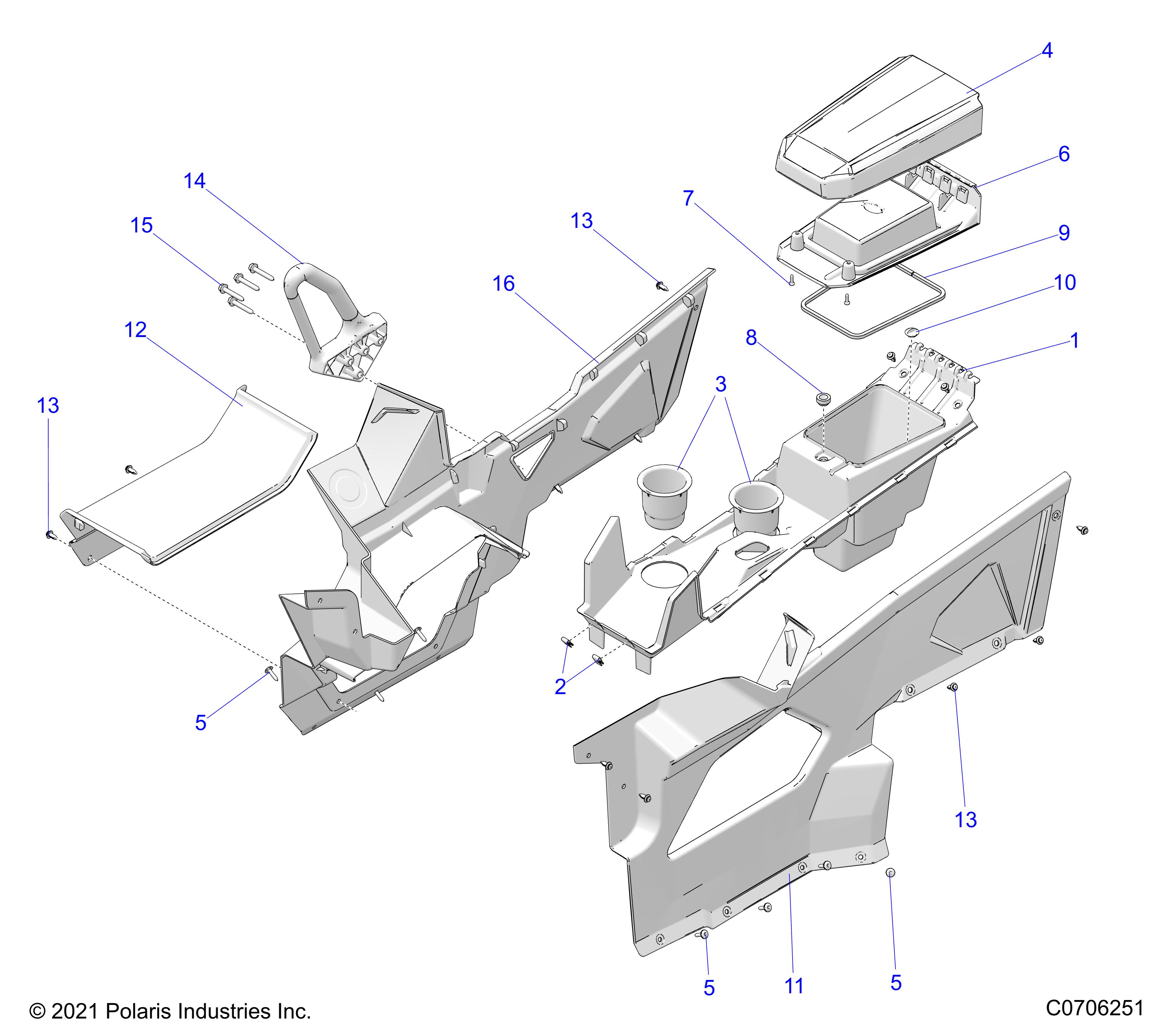 Part Number : 2637757 ASM-CONSOLE CENTER COVER