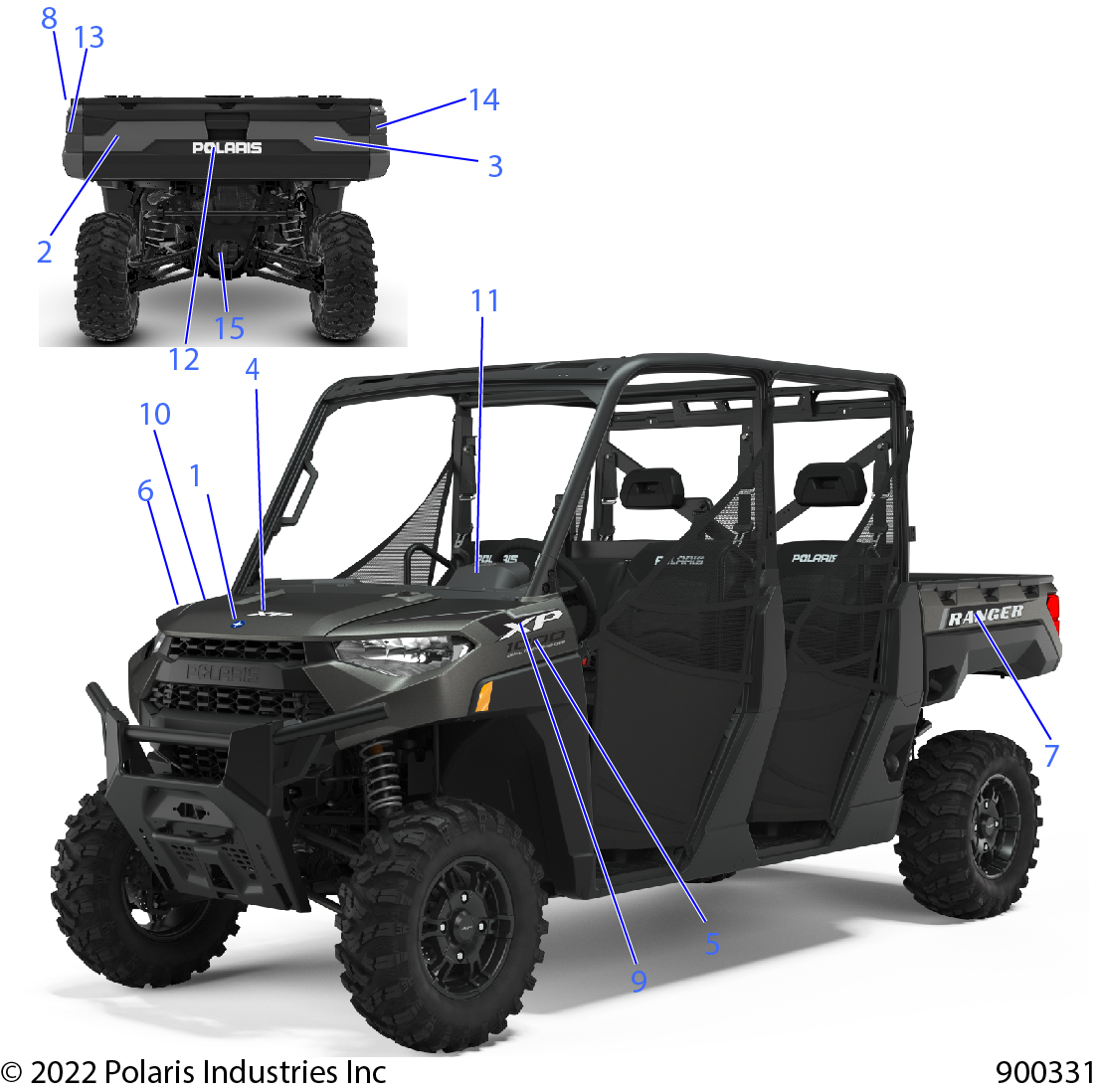 Foto diagrama Polaris que contem a peça 7192012