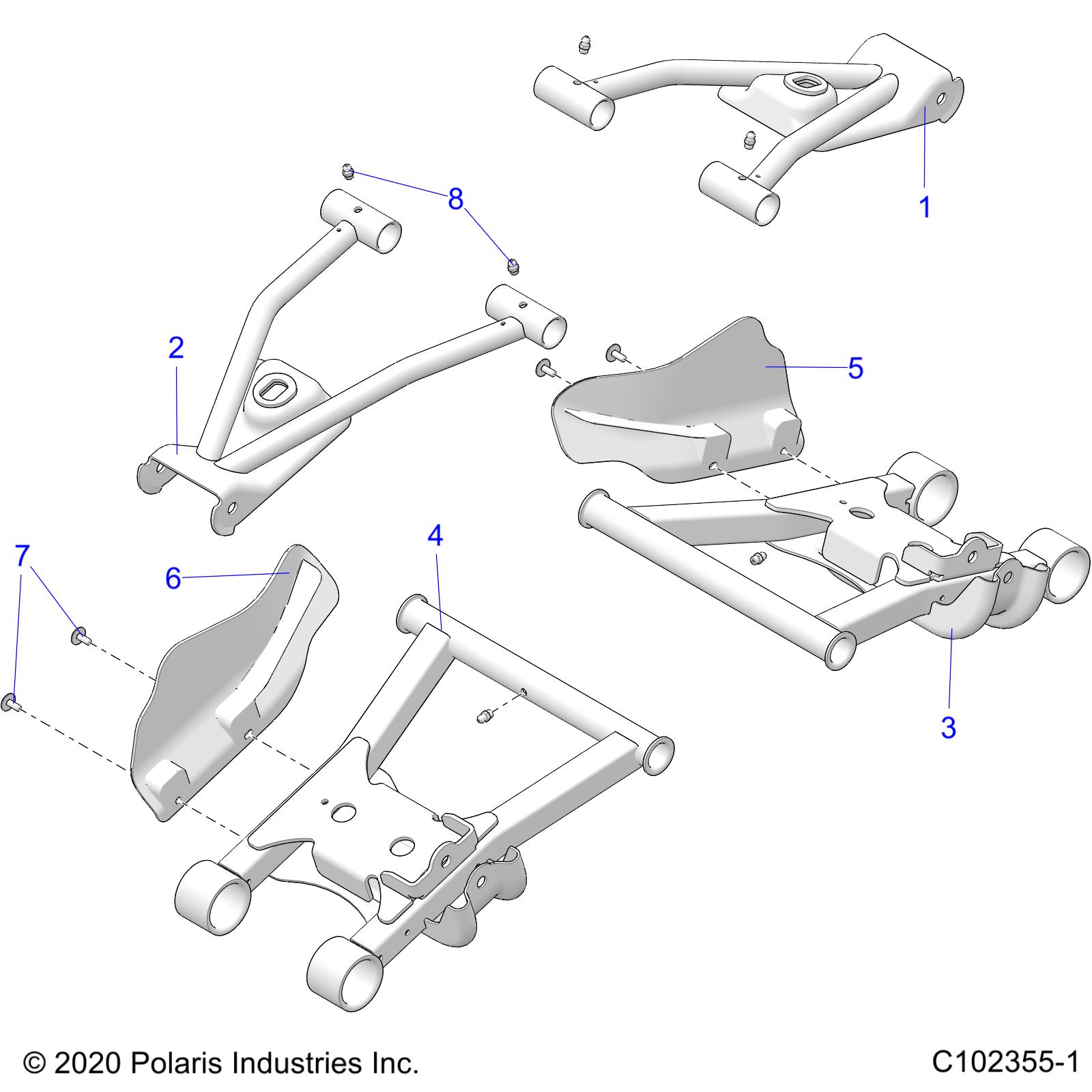 Foto diagrama Polaris que contem a peça 1015889-067