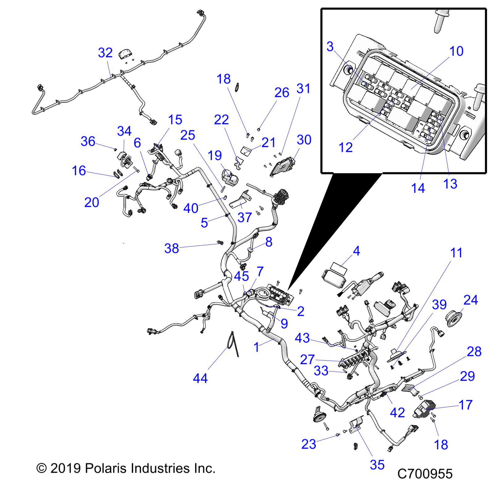 Part Number : 2415380 HARNESS-CHASSIS RGR 1K EU