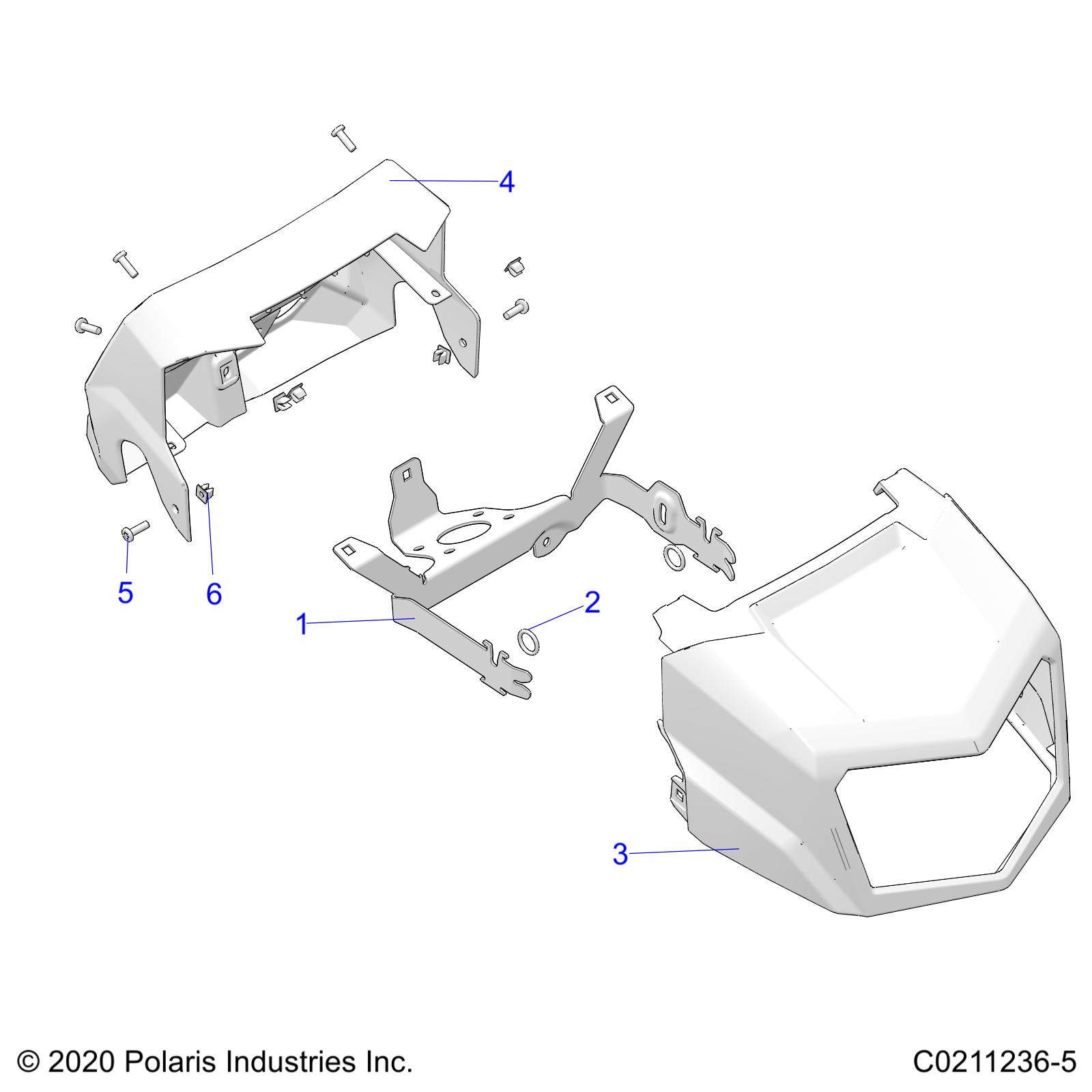 Foto diagrama Polaris que contem a peça 5457092-849