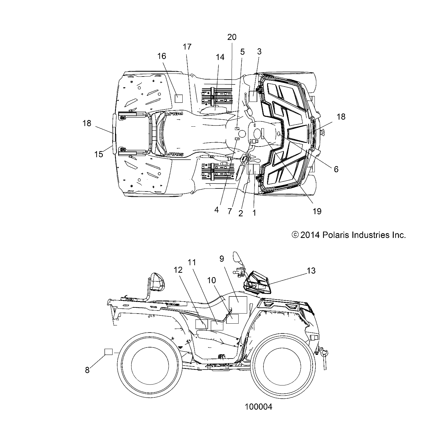 Part Number : 7181486 DECAL-PROSTAR ATV