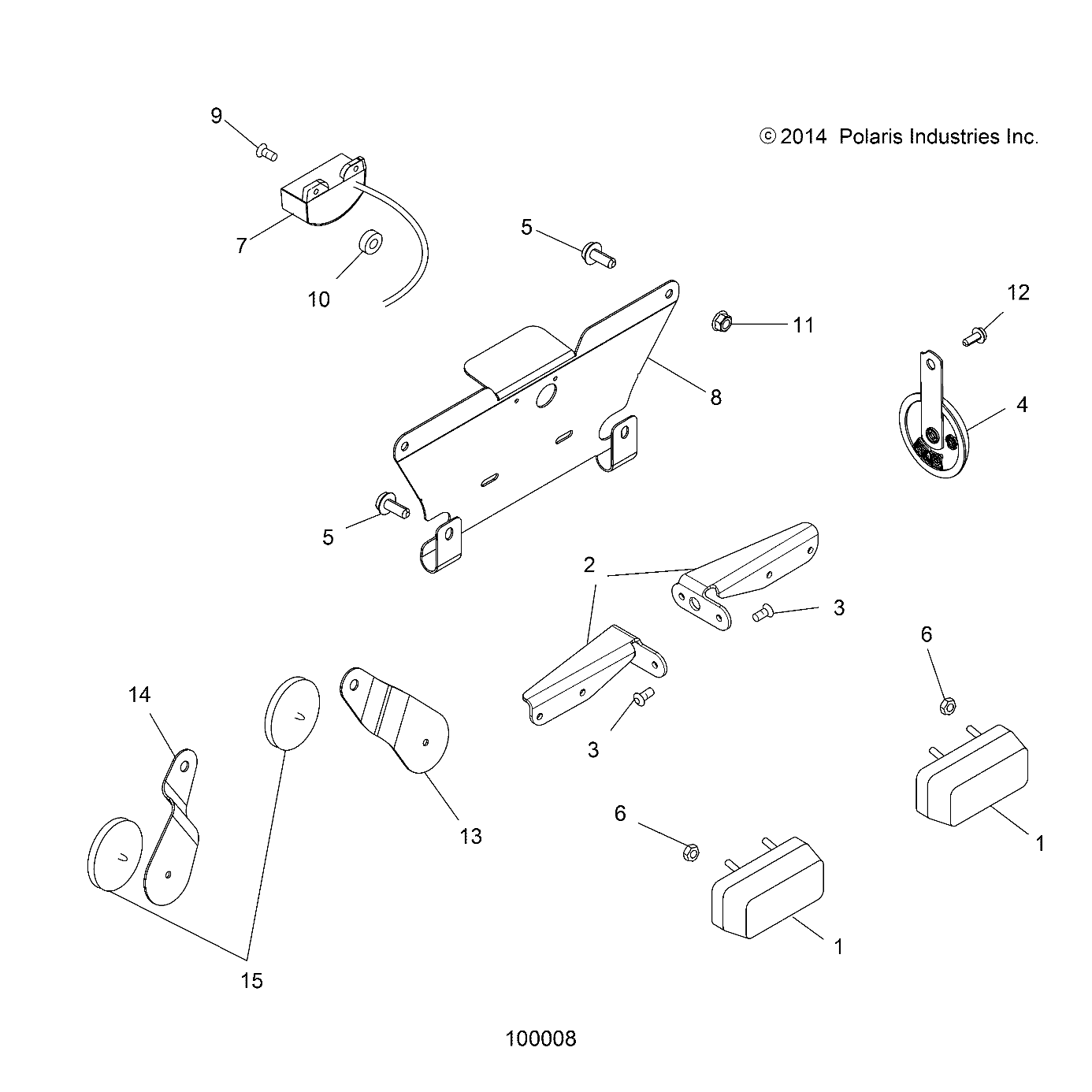 Foto diagrama Polaris que contem a peça 5252917-458