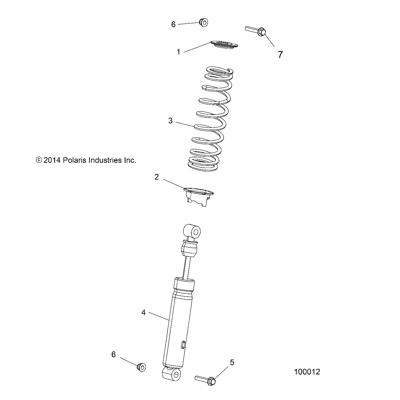 Foto diagrama Polaris que contem a peça 7044720-293