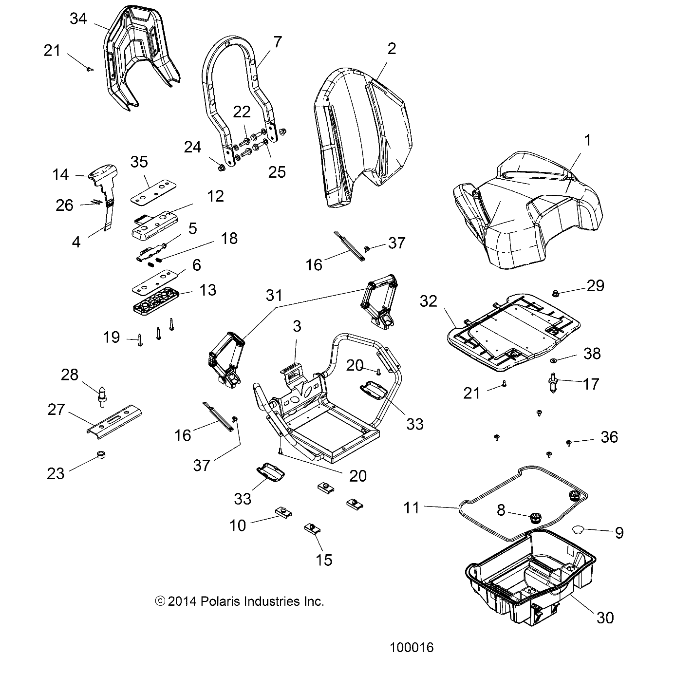 Part Number : 5338614-458 TUBE-FRAME BACK SEAT M.BLK